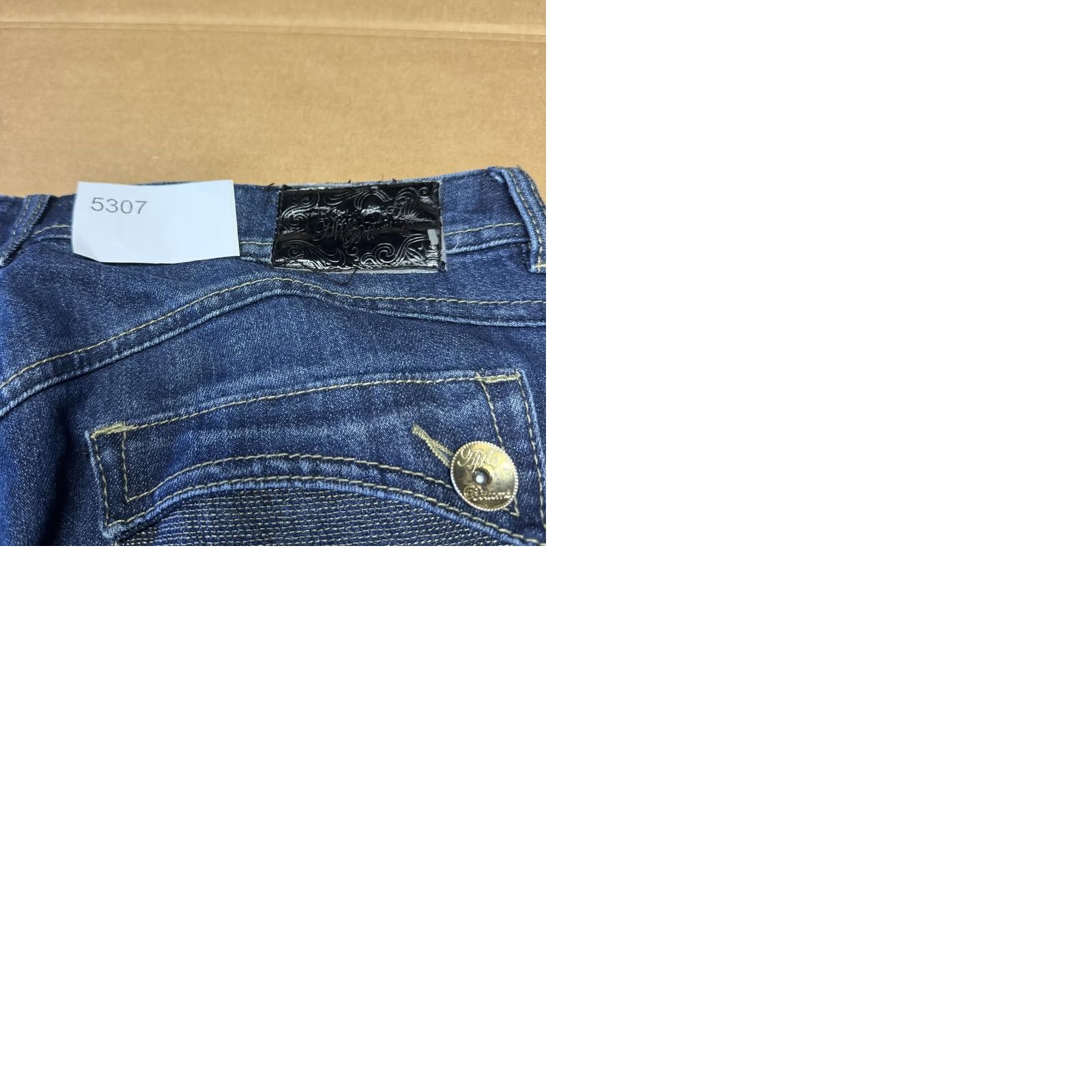 Vintage Apple Bottoms Jeans Juniors 13/14 Blue Low Rise Slim Straight Distressed Stretch Denim Jeans Size 34" / US 12 / IT 48 - 11 Thumbnail