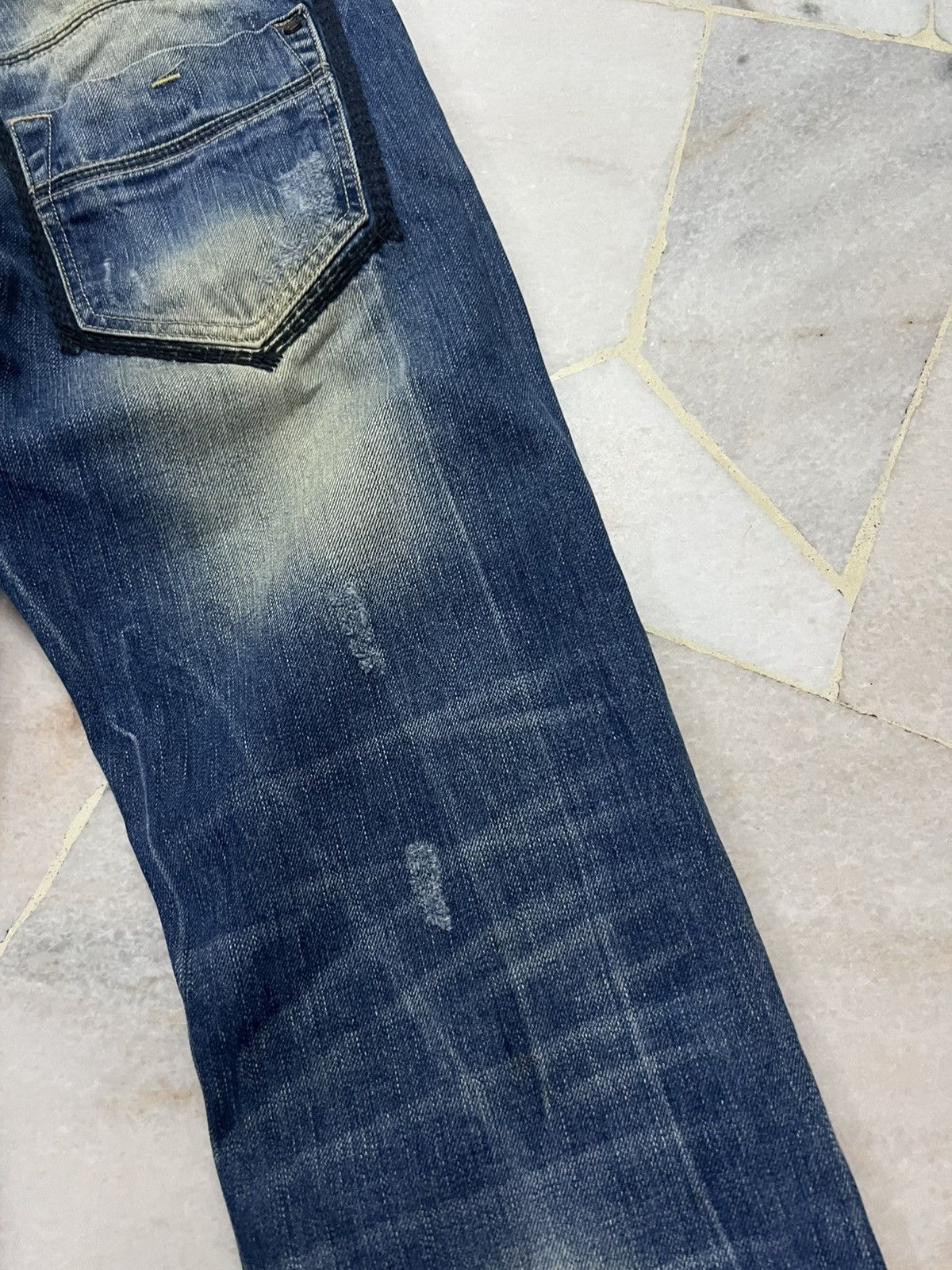 Zara 💥Very Rare💥Zara Blue Distressed Jeans Size US 32 / EU 48 - 14 Thumbnail