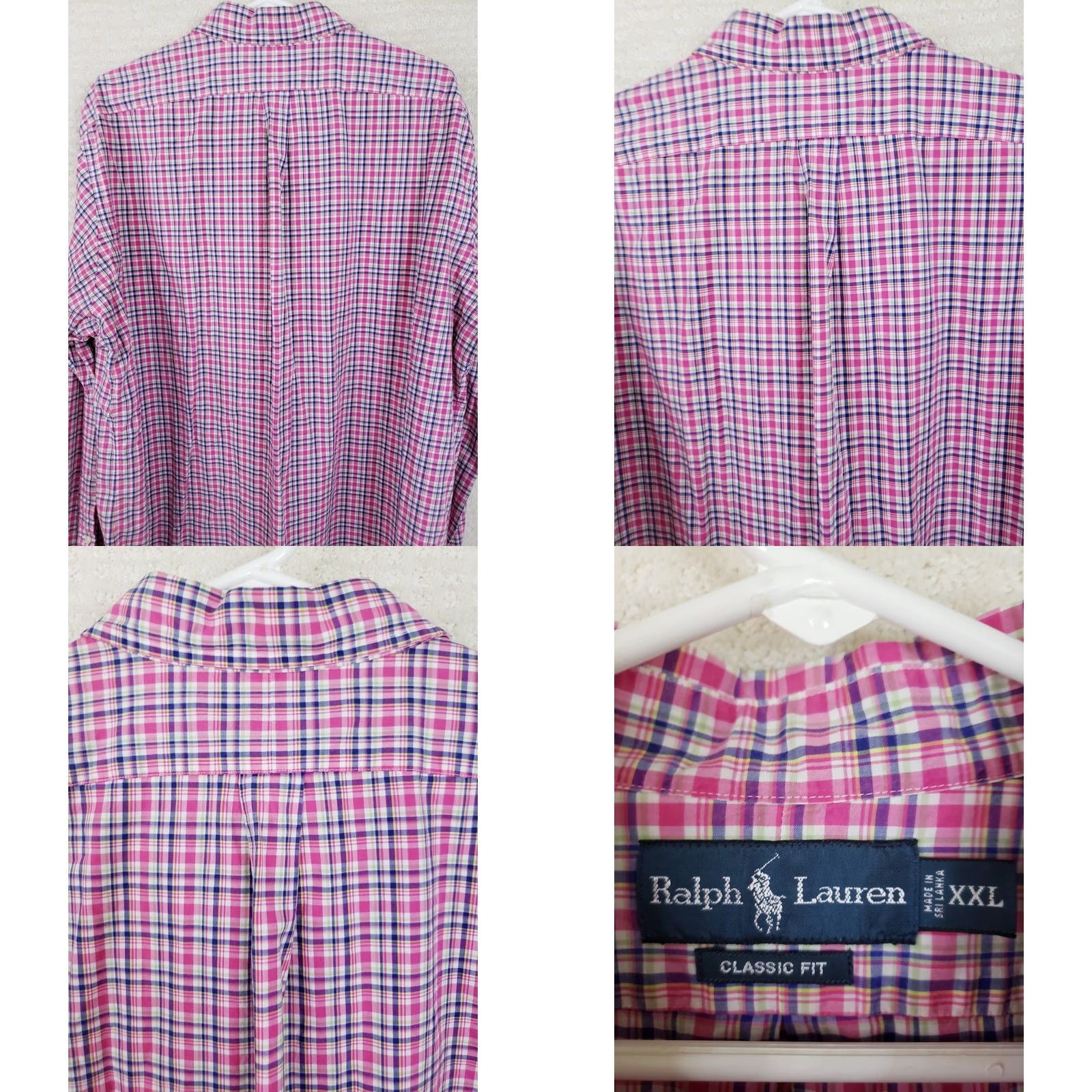 Ralph Lauren Ralph Lauren Shirt Mens XXL Pink Plaid Classic Fit Button-Up Long Sleeve Size US XXL / EU 58 / 5 - 8 Thumbnail