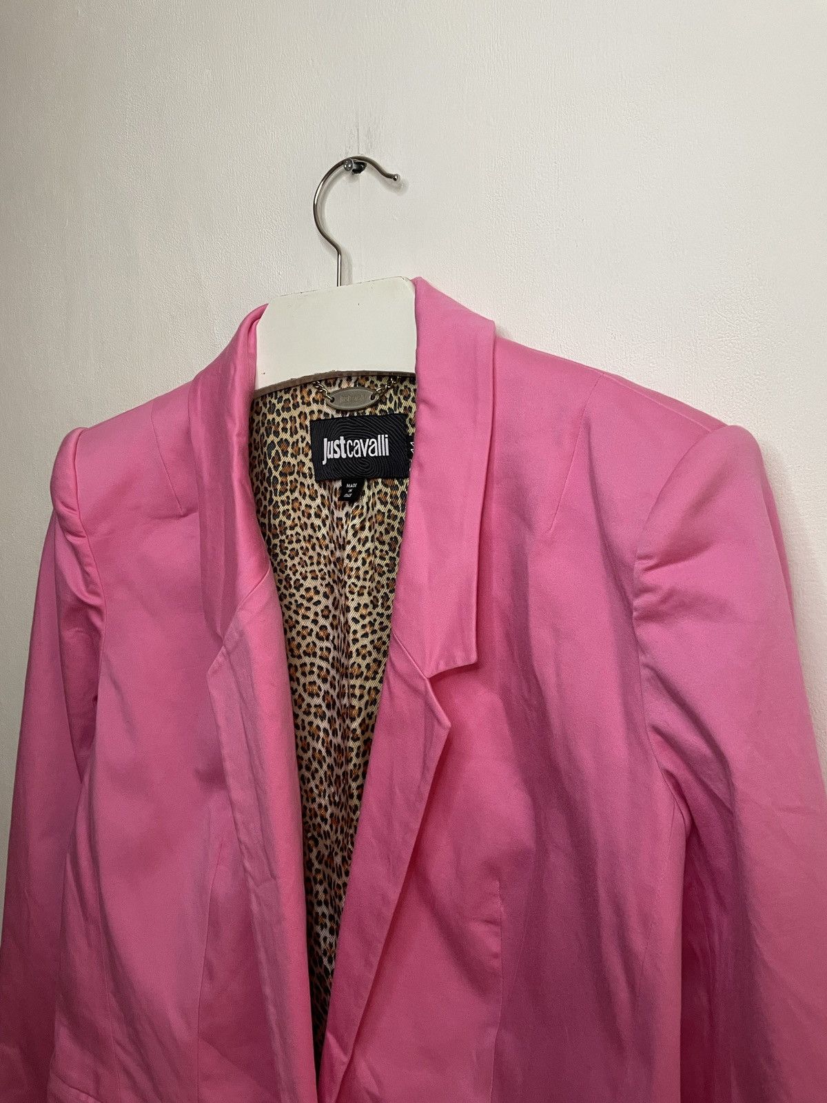 Just Cavalli × Roberto Cavalli Just Cavalli Pink / Leopard Blazer Size M / US 6-8 / IT 42-44 - 5 Thumbnail