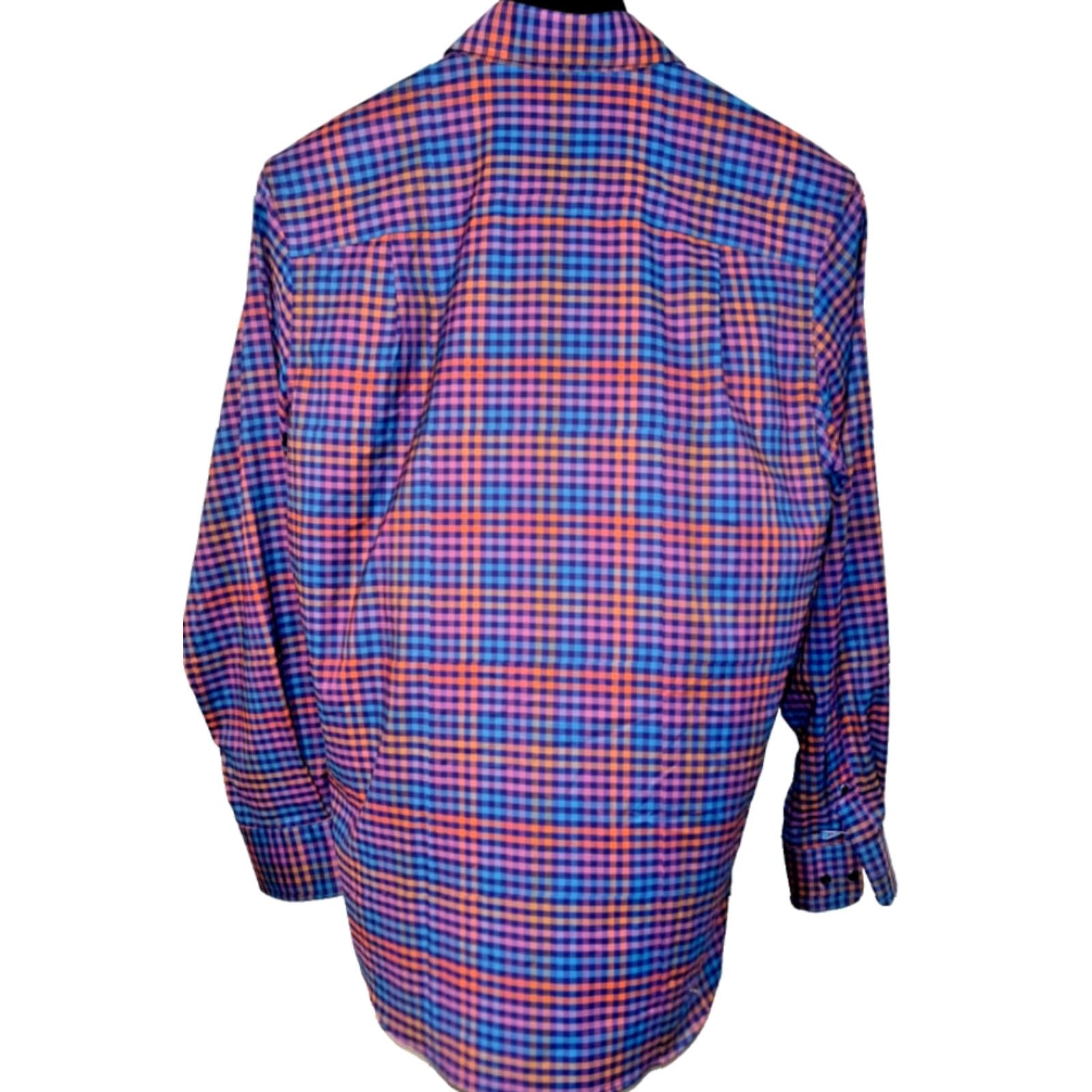David Donahue David Donahue Check Fusion Performance Sport Shirt Mens M NWT MSRP 165 Size US M / EU 48-50 / 2 - 7 Thumbnail