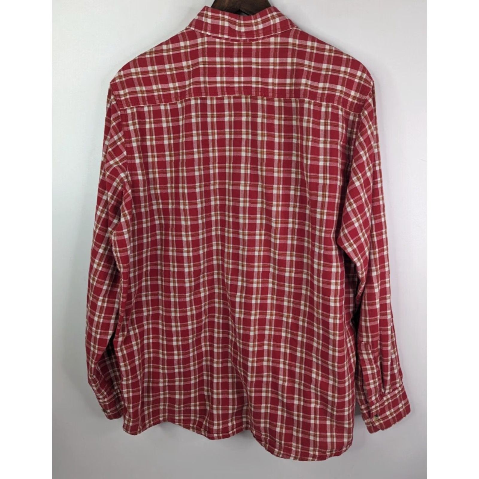 Wrangler Wrangler Button-Up Shirt Red Plaid L Long Sleeve Cotton Polyester Spandex Men’s Casual Workwear Vintage: No Size US L / EU 52-54 / 3 - 6 Thumbnail
