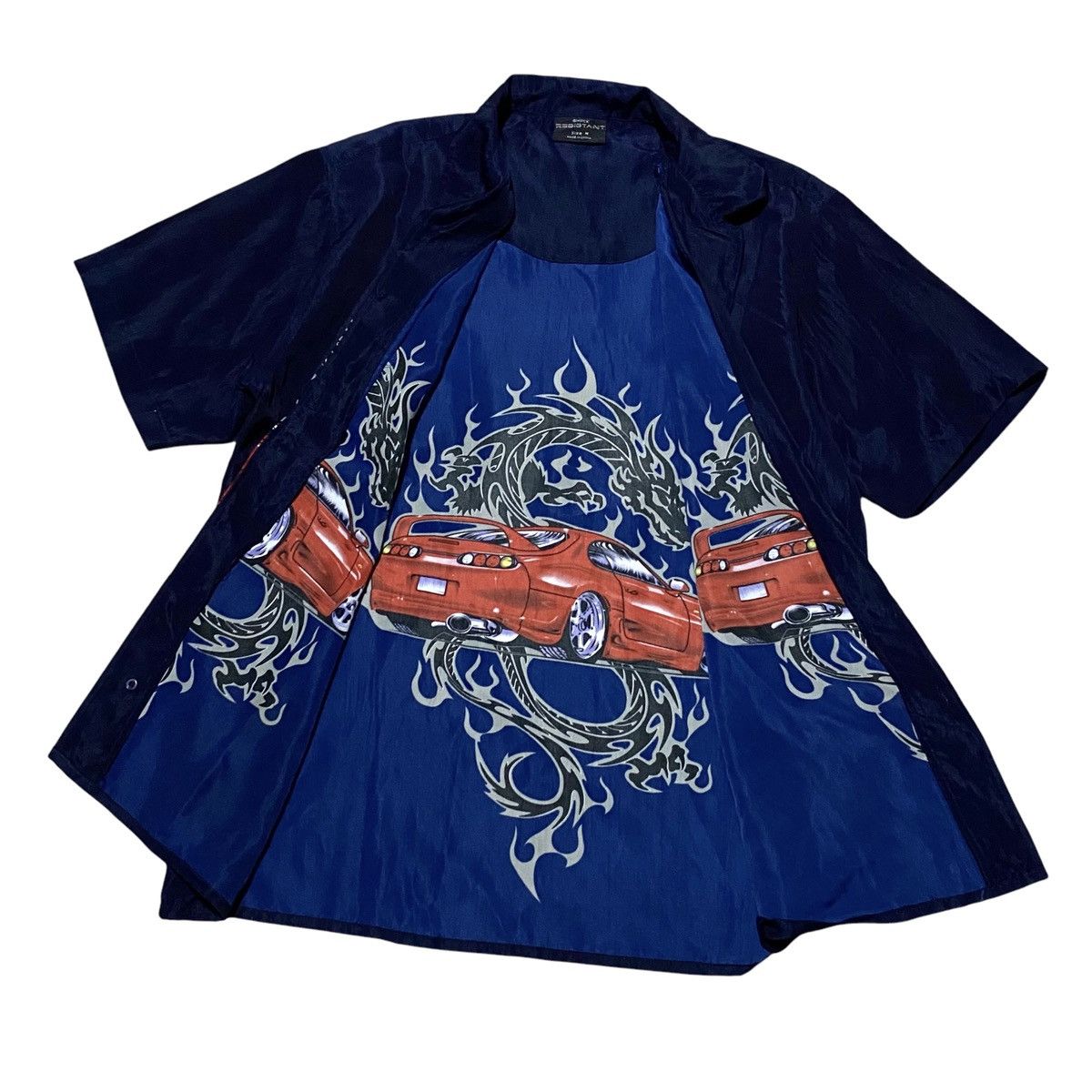 Japanese Brand × Vintage 🔥RARE🔥 Vintage 00s Dragon car shirt Size US M / EU 48-50 / 2 - 6 Thumbnail
