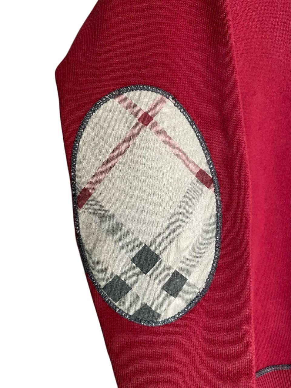 Burberry Burberry Brit cotton knit sweater red nova check elbow patch Size US S / EU 44-46 / 1 - 8 Thumbnail