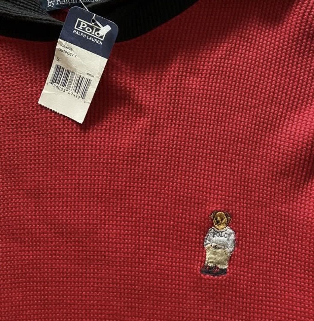 Polo Ralph Lauren Polo Ralph Lauren Small Bear Waffle Hoodie Vintage Size US M / EU 48-50 / 2 - 3 Thumbnail