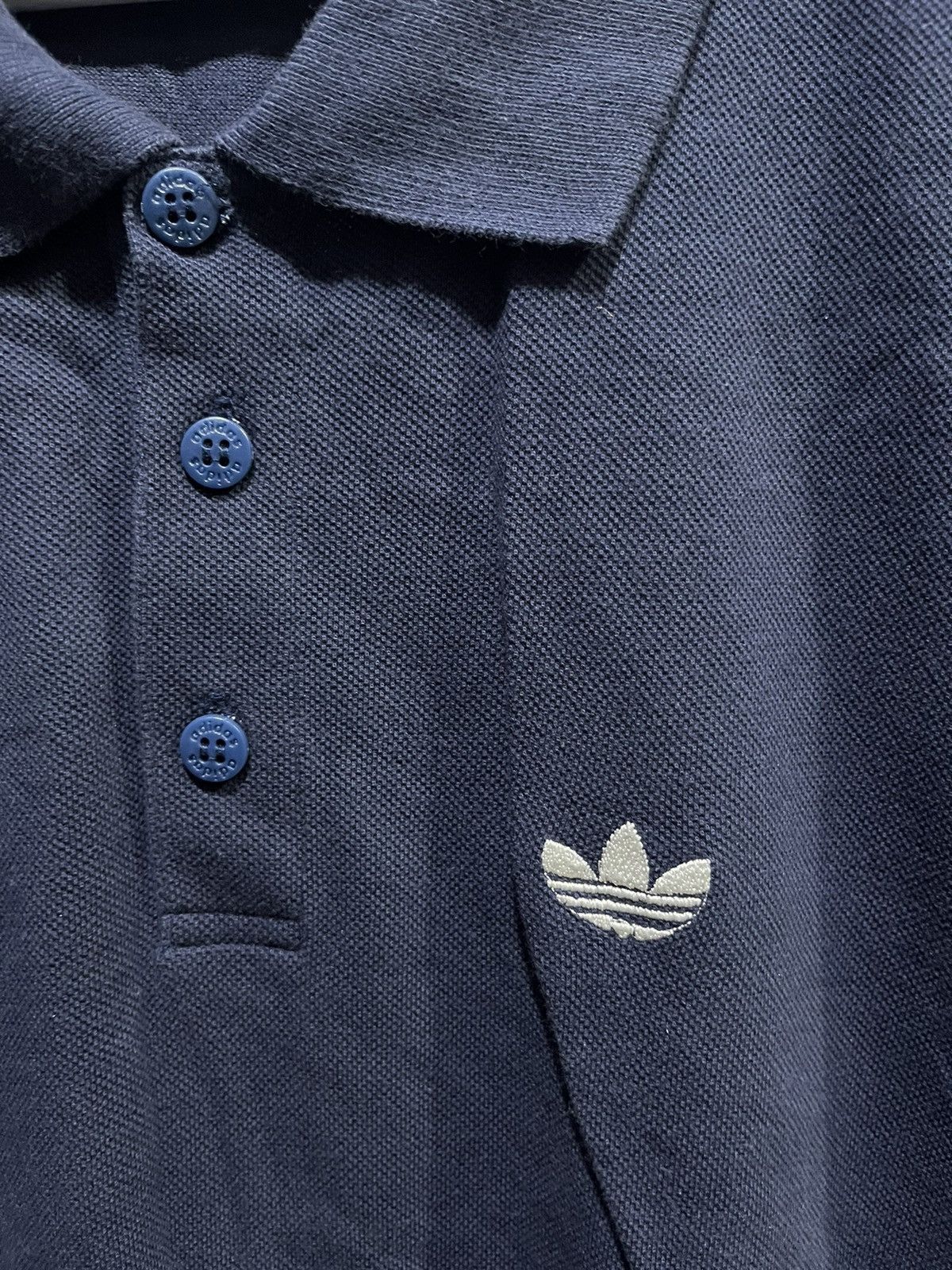 Adidas Adidas Trefoil Polo Shirt Minimal Logo 90s Size US L / EU 52-54 / 3 - 2 Thumbnail