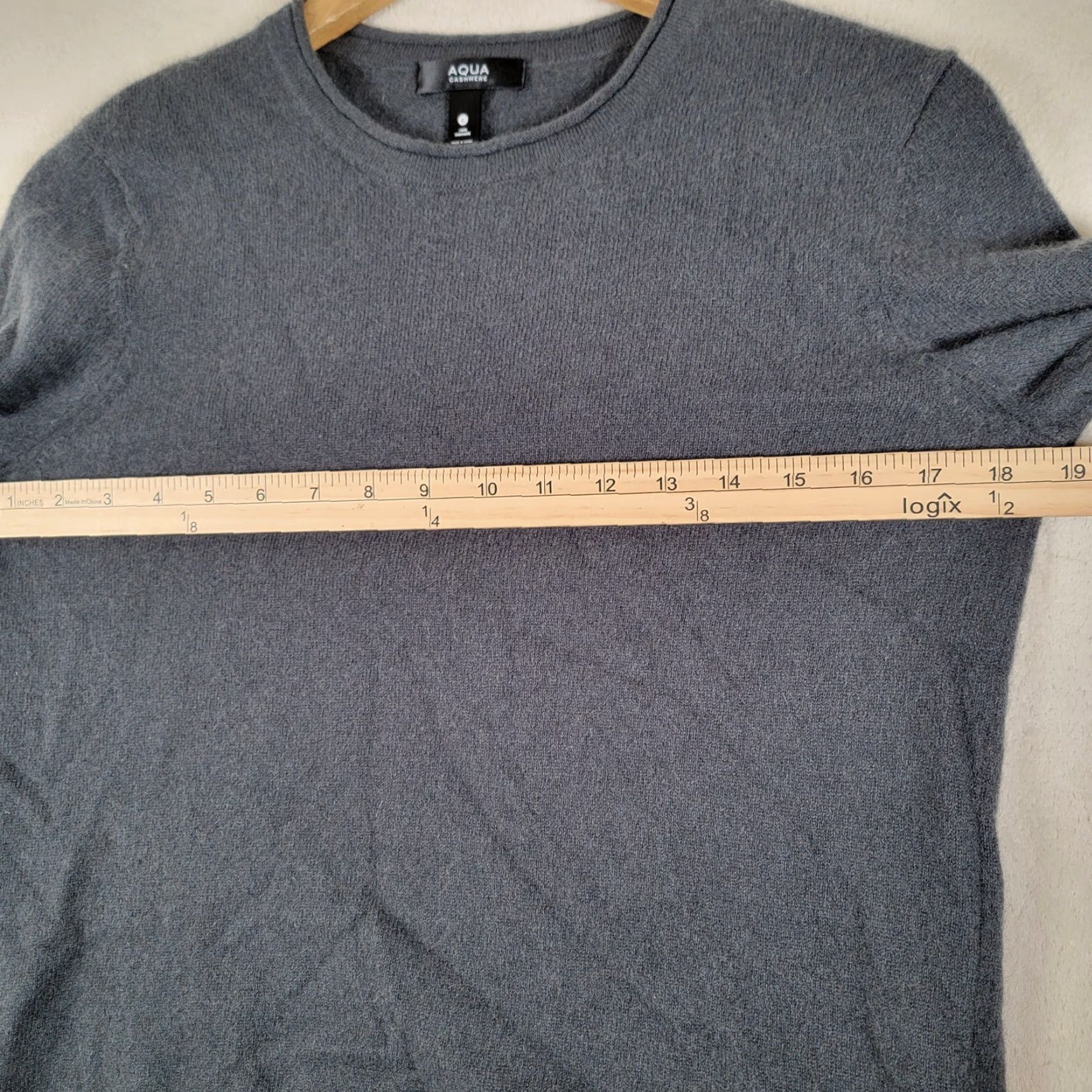 AQUA VINTAGE Aqua Cashmere High Low Cashmere Sweater Peacoat Gray Large Size L / US 10 / IT 46 - 7 Thumbnail