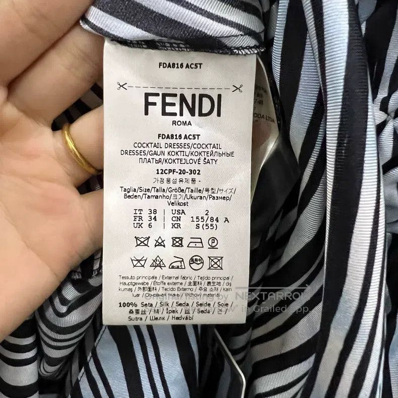 Fendi Fendi Striped belted dress Size XS / US 0-2 / IT 36-38 - 3 Thumbnail