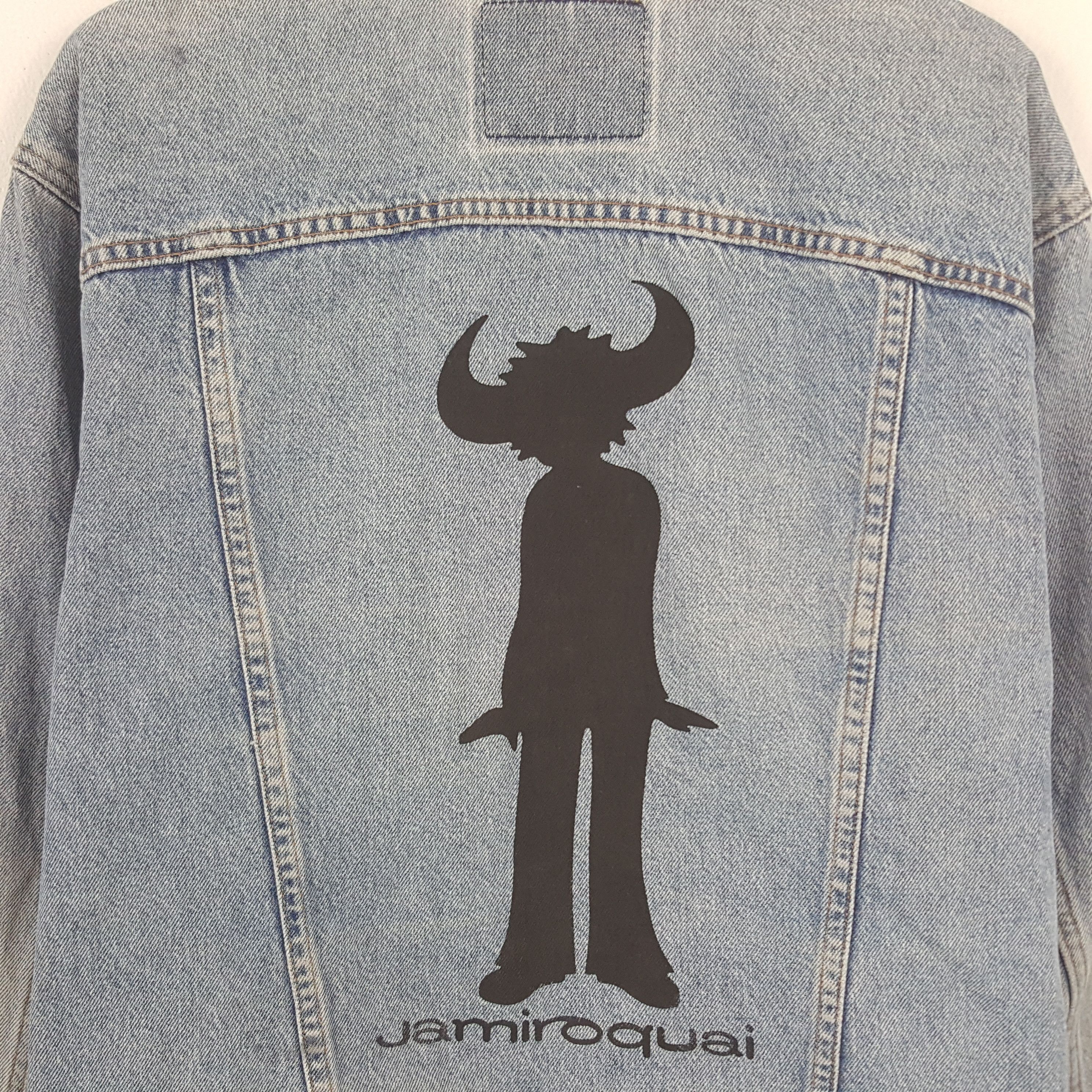 Levi's × Vintage Vintage Levis Denim X Custom Art Jamiroquai Jacket Size US L / EU 52-54 / 3 - 2 Thumbnail