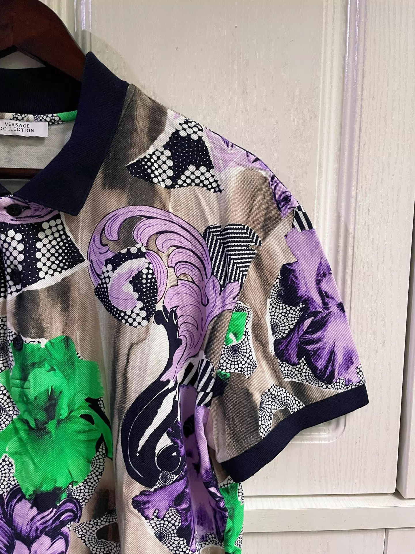 Versace Versace Floral Runway Limited 2XL Polo Shirt Size US XXL / EU 58 / 5 - 5 Thumbnail