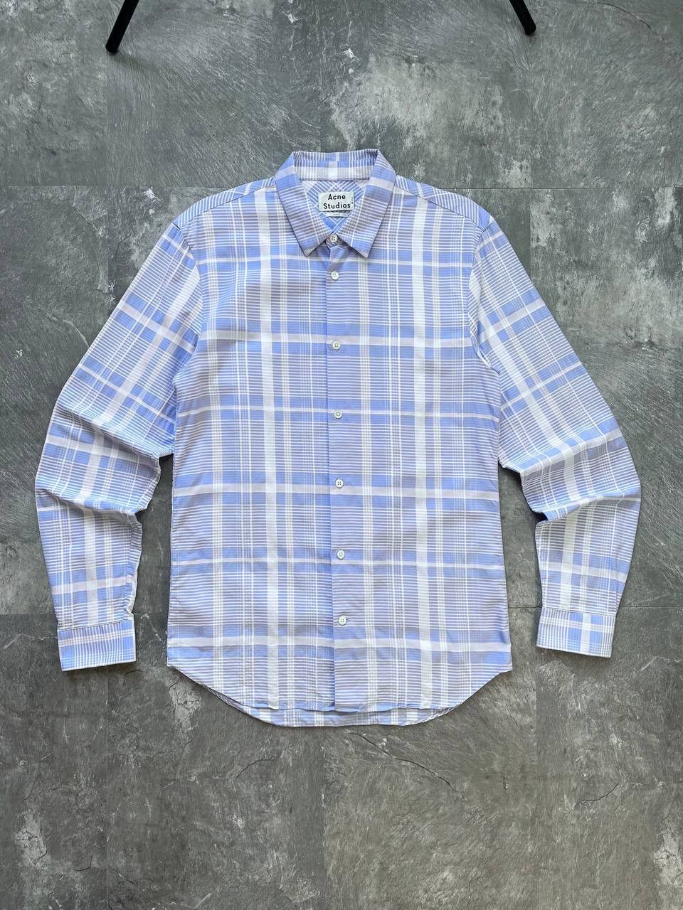 Acne Studios Vintage Acne Studios Sid Plaid Shirt White Blue Slim Fit Size US M / EU 48-50 / 2 - 1 Thumbnail