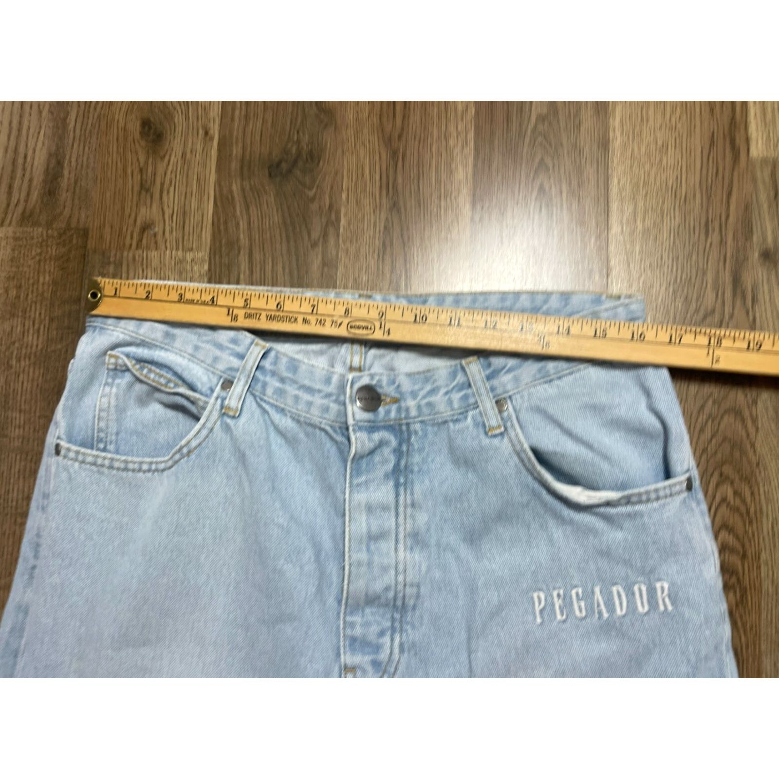 Vintage VINTAGE Pegaoor Jeans Women's Size 32 Blue Denim Straight Light Wash Pockets 29in Inseam Regular Size 24" / US 00 / IT 34 - 7 Thumbnail