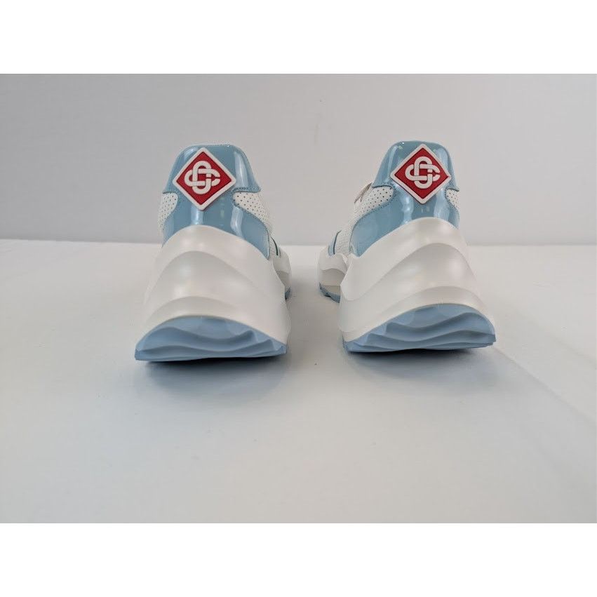 Casablanca o1rshd1 Leather Atlantis Sneaker in White / Light Blue Size US 9 / EU 42 - 12 Thumbnail