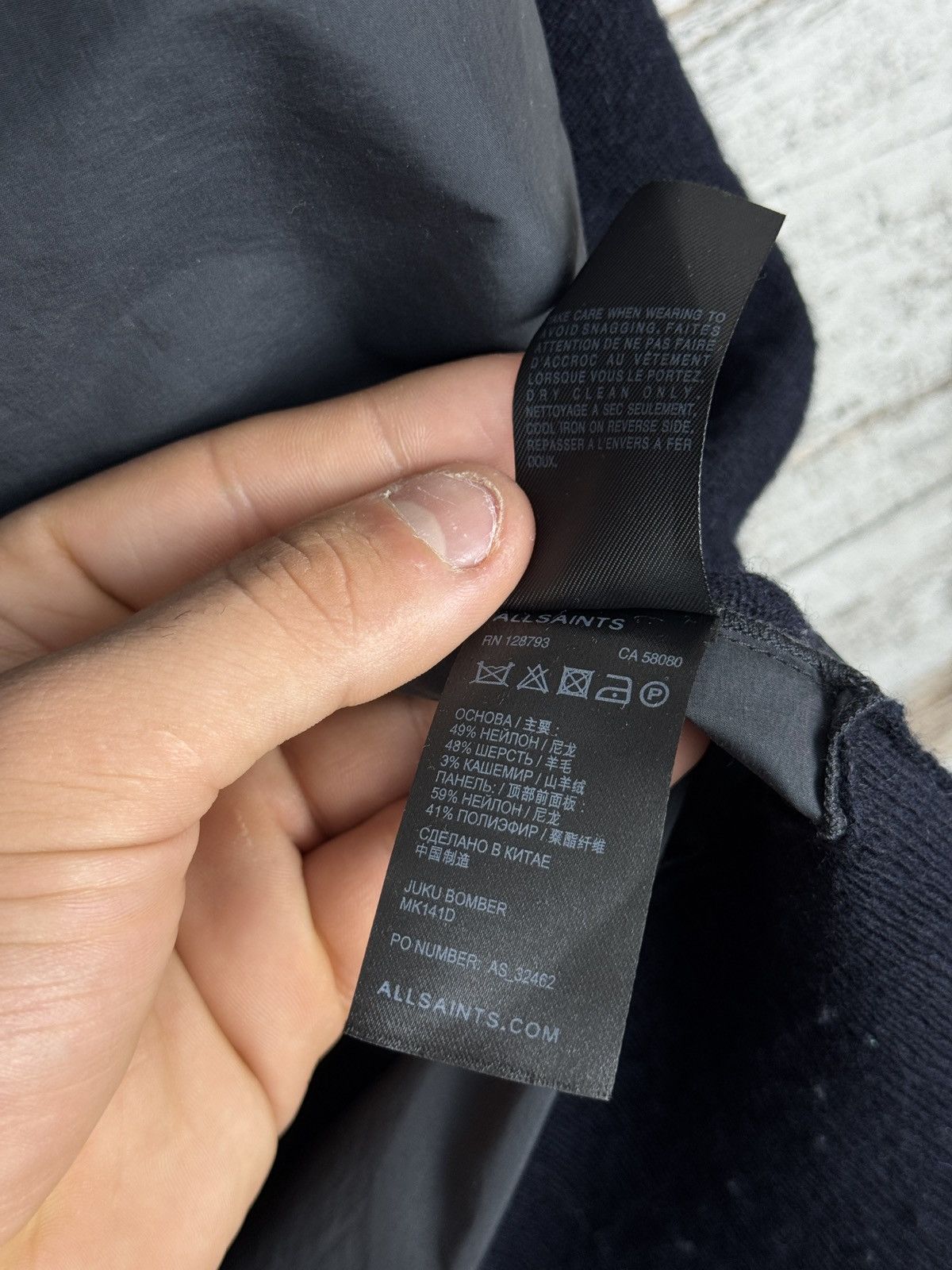 Allsaints Mens AllSaints juku bomber zip sweatshirt jacket hoodie Size US S / EU 44-46 / 1 - 10 Thumbnail