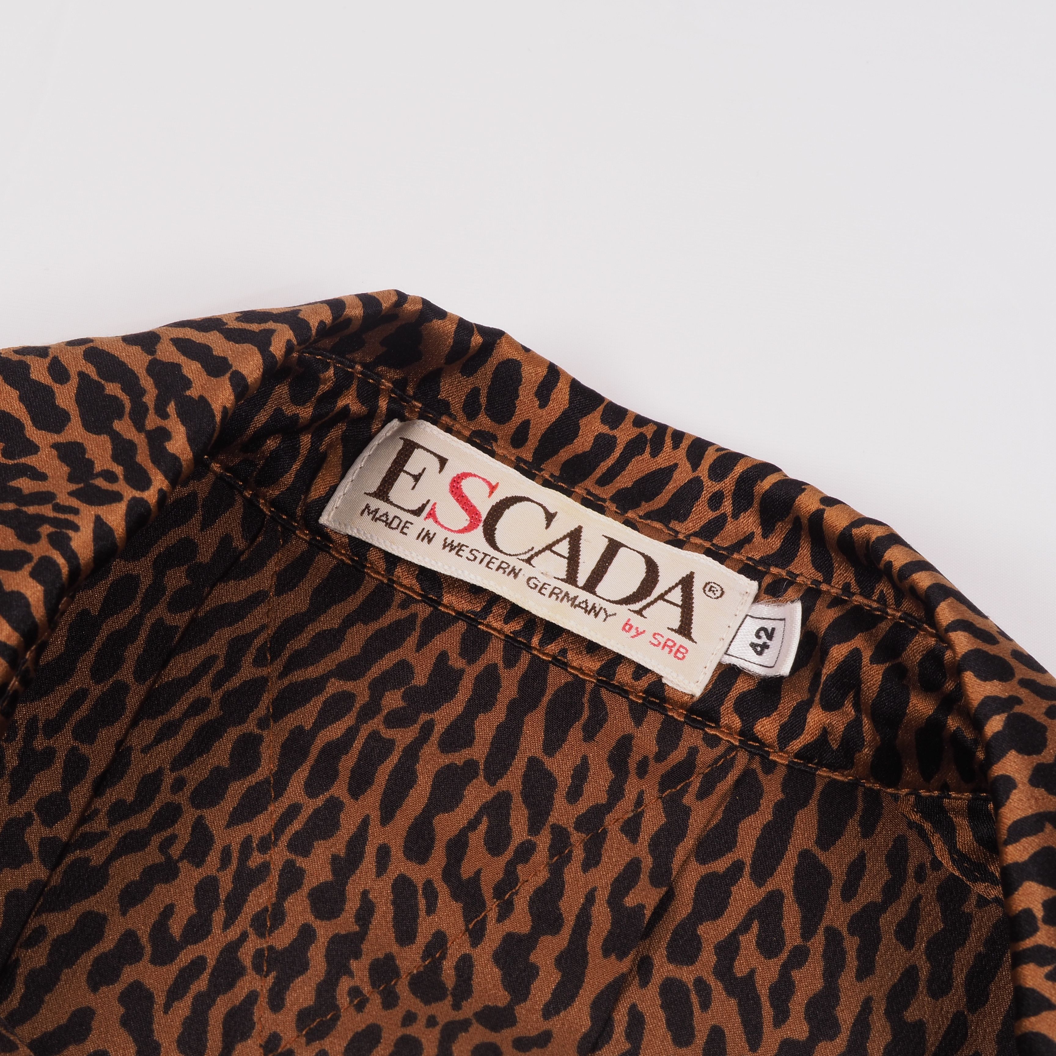 Escada Escada Vintage Silk Leopard Print Button-Up Blouse Size XL / US 12-14 / IT 48-50 - 5 Thumbnail