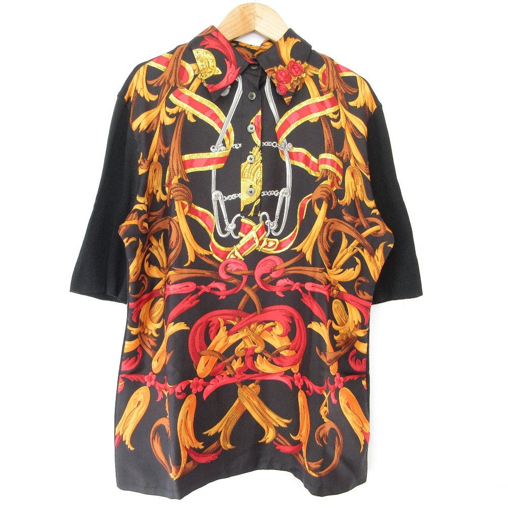 Hermes Hermes Hermès Twillaine Silk Knit Short Sleeve Polo Shirt M Blouse Others Tops DUTY FREE for USA Size ONE SIZE - 1 Thumbnail