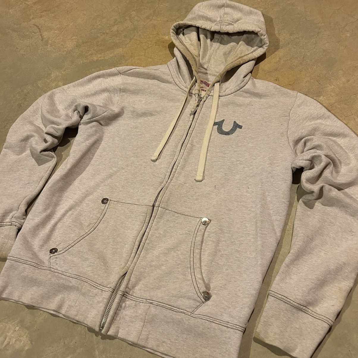 True Religion × Vintage Crazy Vintage Y2K True Religion Buddha Logo Zip Up Hoodie Size US M / EU 48-50 / 2 - 2 Thumbnail