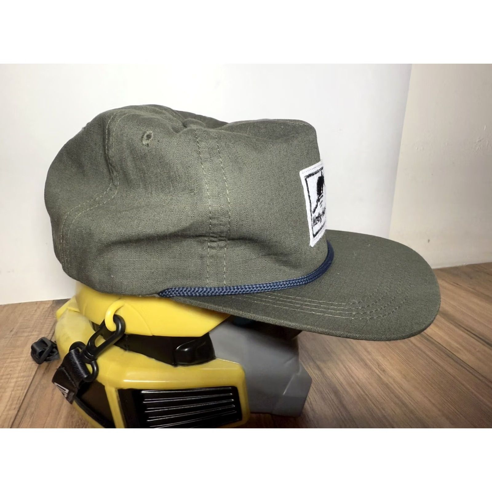 Helly Hansen VINTAGE Helly Hansen Army Green Adjustable Panel Patch Hat Trucker SnapBack Men Adjustable Green Army Baseball Cap Mens Size ONE SIZE - 3 Thumbnail