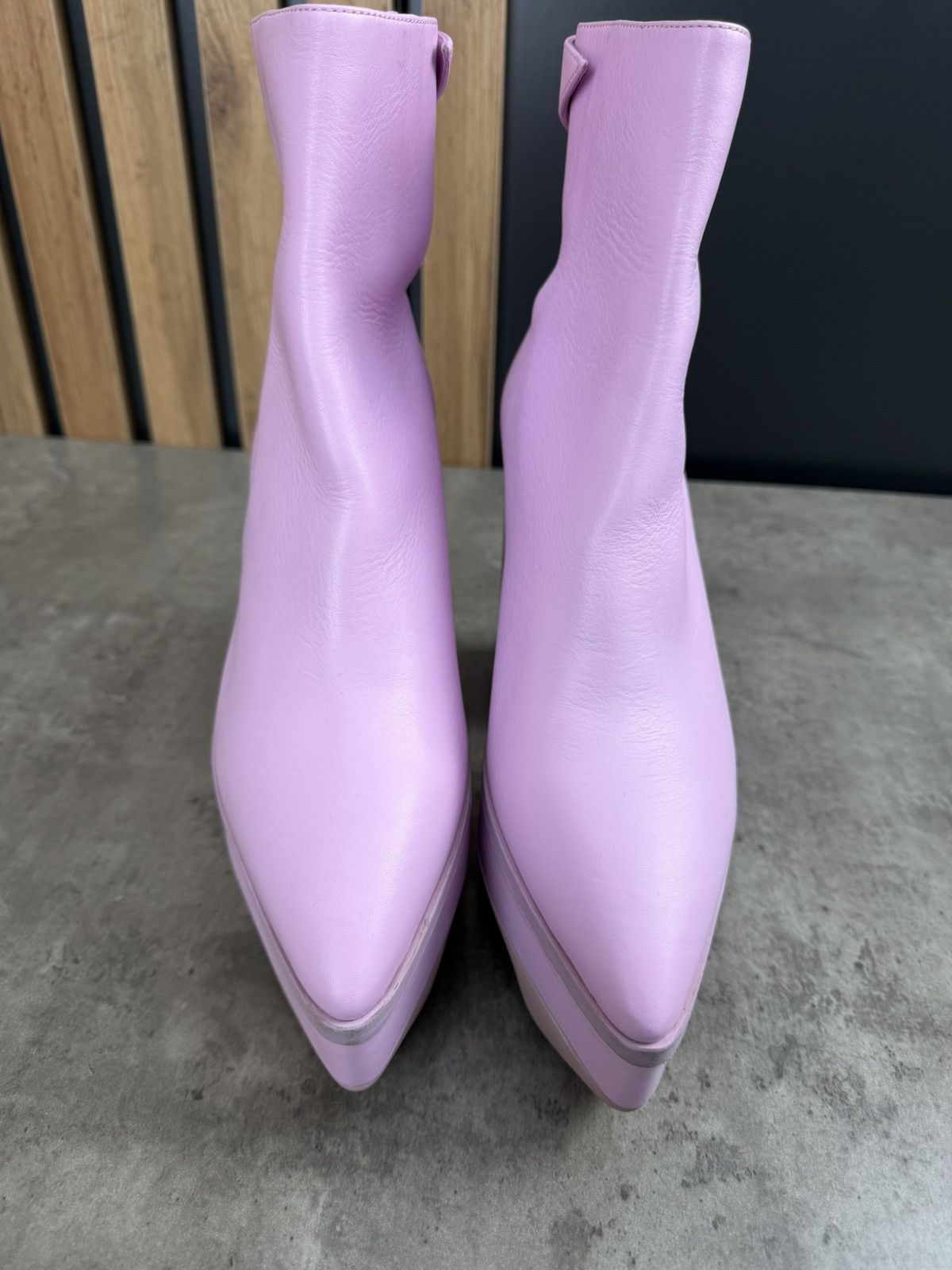 Japanese Brand at.kollektive x Kostas Murkudis Leather Platform Ankle Boots Size US 10 / IT 40 - 2 Thumbnail