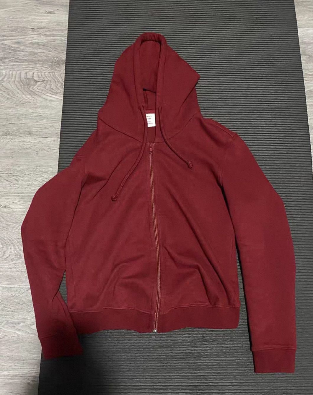 Vetements Vetements Burgundy Hooded Zip-Up Sweatshirt Size US S / EU 44-46 / 1 - 7 Thumbnail