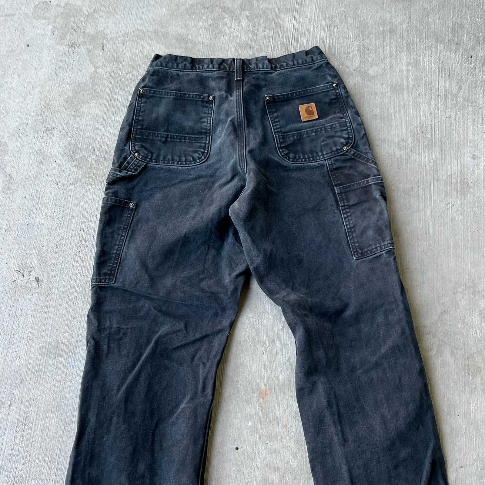 Carhartt × Vintage Carhartt faded black double knee work wear carpenter pants Size US 28 / EU 44 - 8 Thumbnail
