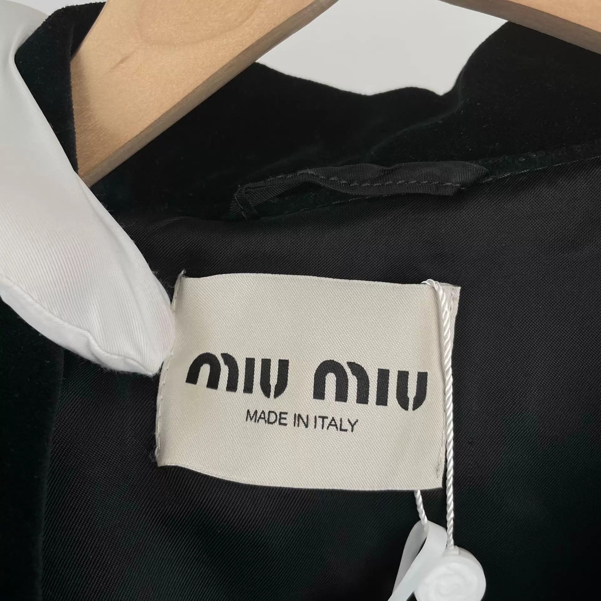 Miu Miu MIU MIU Women's Corduroy Black Jacket 36 Size XS / US 0-2 / IT 36-38 - 4 Thumbnail