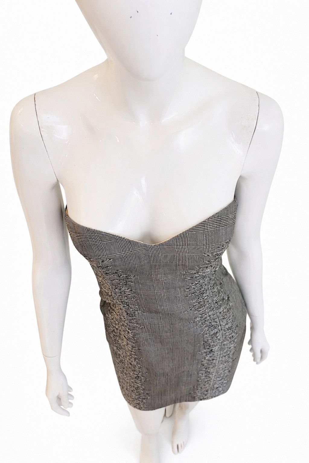 Versace Versace Couture S/S 1998 Kate Moss Houndstooth Corset Dress Size S / US 4 / IT 40 - 12 Thumbnail