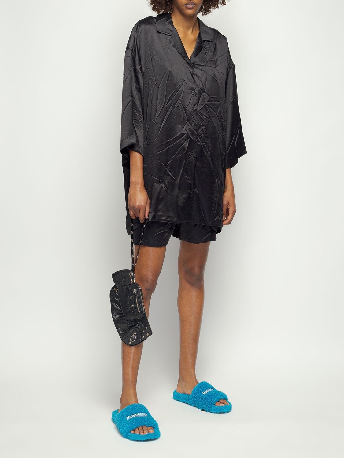Balenciaga o1in1g0724 Pyjama Shorts in Black Size 28" / US 6 / IT 42 - 2 Thumbnail
