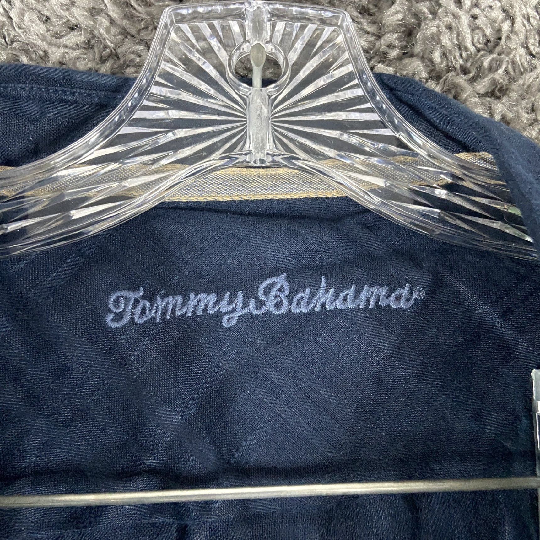 Tommy Bahama TOMMY BAHAMA Blue Linen Button-Up Shirt Adult XL Short Sleeve Mens Size US XL / EU 56 / 4 - 5 Thumbnail