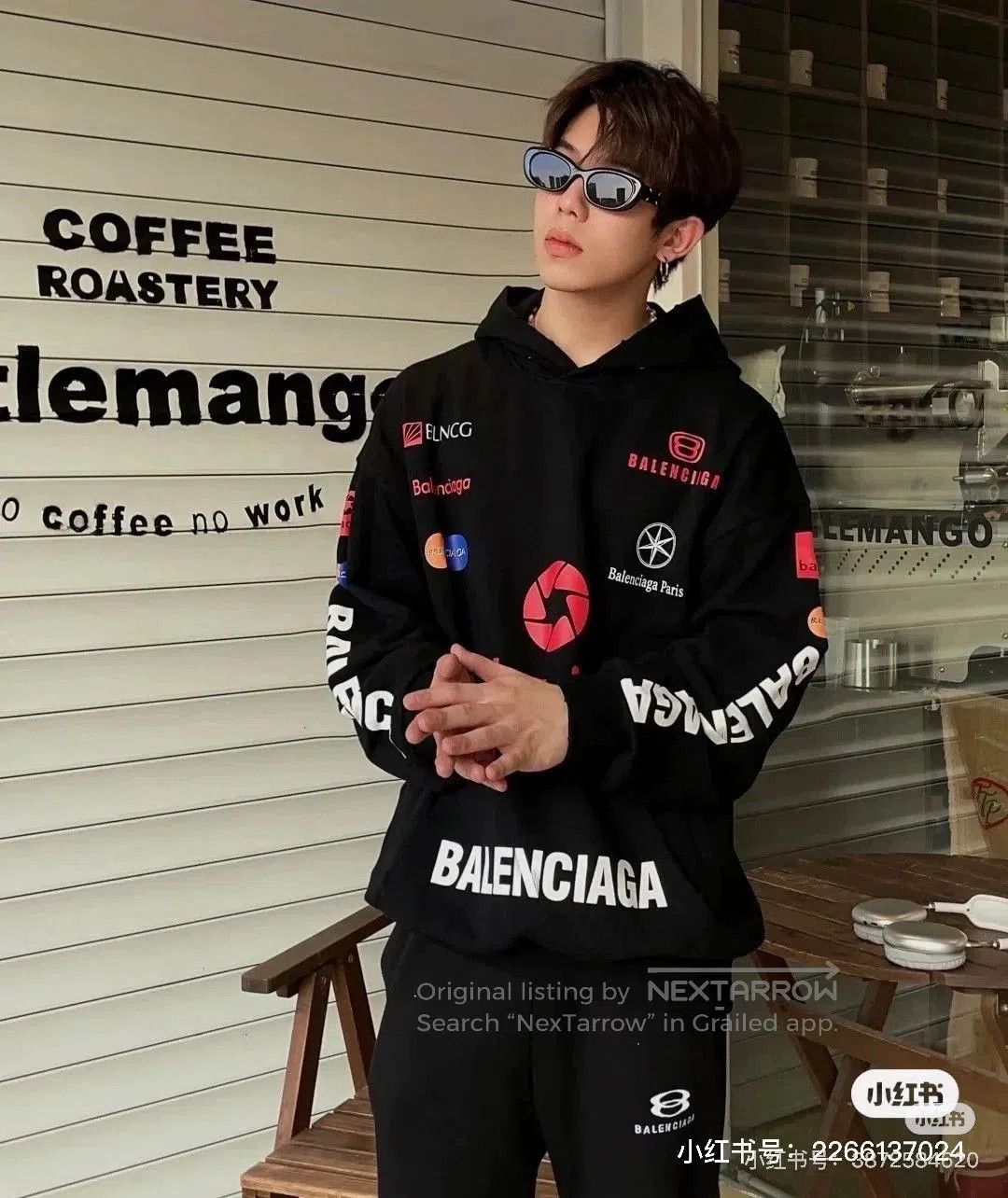 Balenciaga balenciaga fw23 racing graphic hoodie black. Size US XL / EU 56 / 4 - 9 Thumbnail
