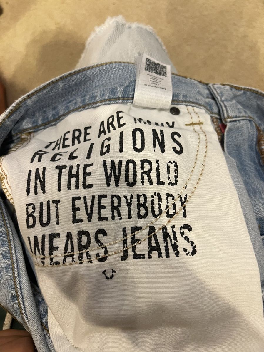 True Religion × Vintage Y2K True Religion Ricky Jorts (Jean Shorts) Size US 38 / EU 54 - 11 Thumbnail
