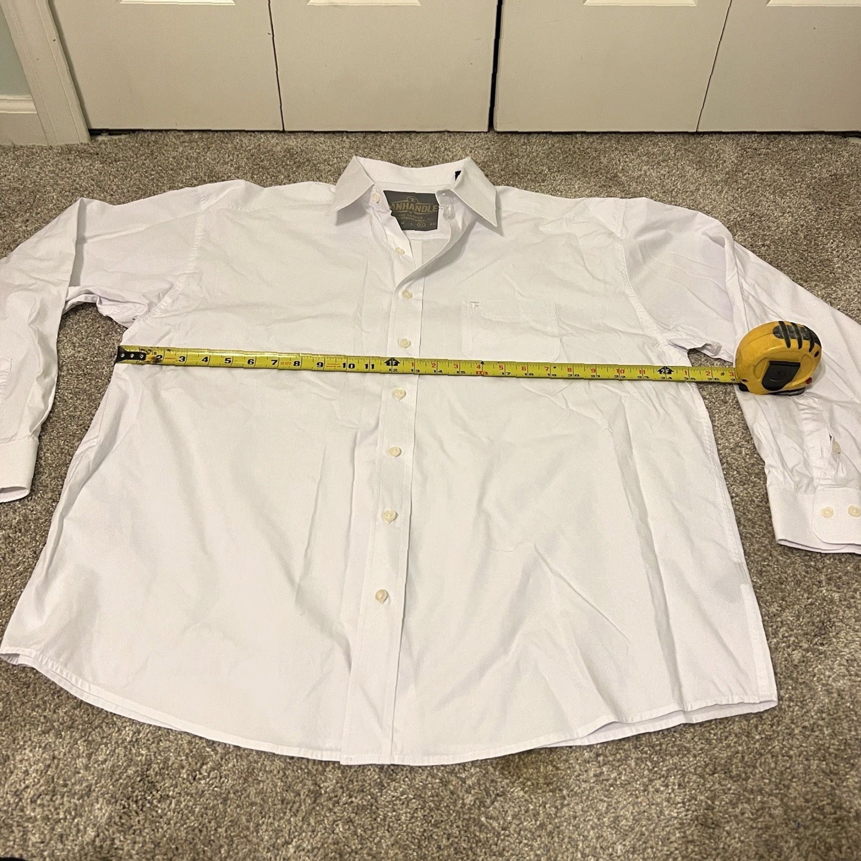 Vintage VINTAGE Panhandle Tuf Cooper Men's Cotton Button-Down Shirt XL White Casual Workwear Travel Size US XL / EU 56 / 4 - 7 Thumbnail