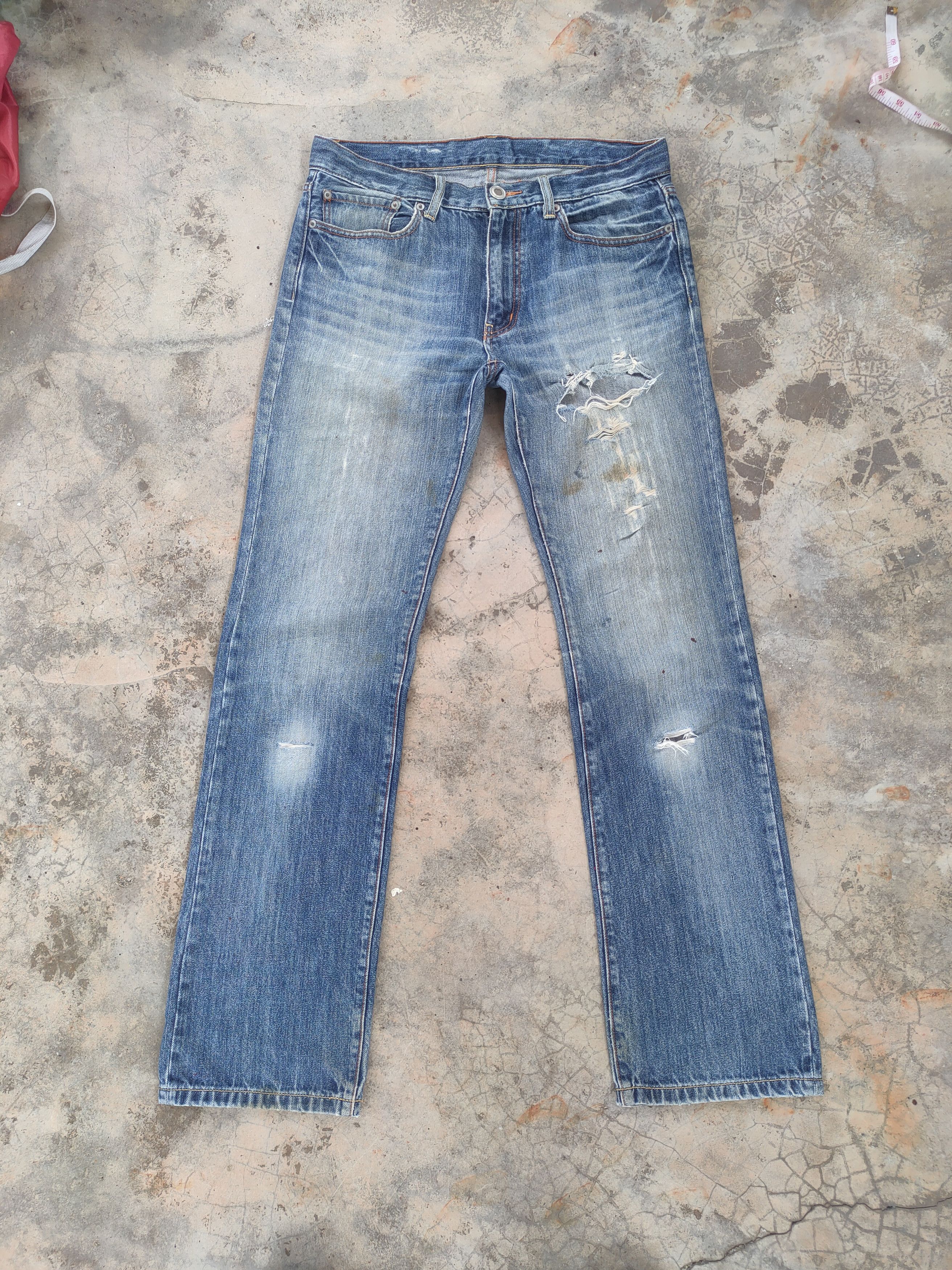 Japanese Brand # VINTAGE JAPANESE 322 FADED RIPPED JEANS PANTS Size US 32 / EU 48 - 1 Thumbnail