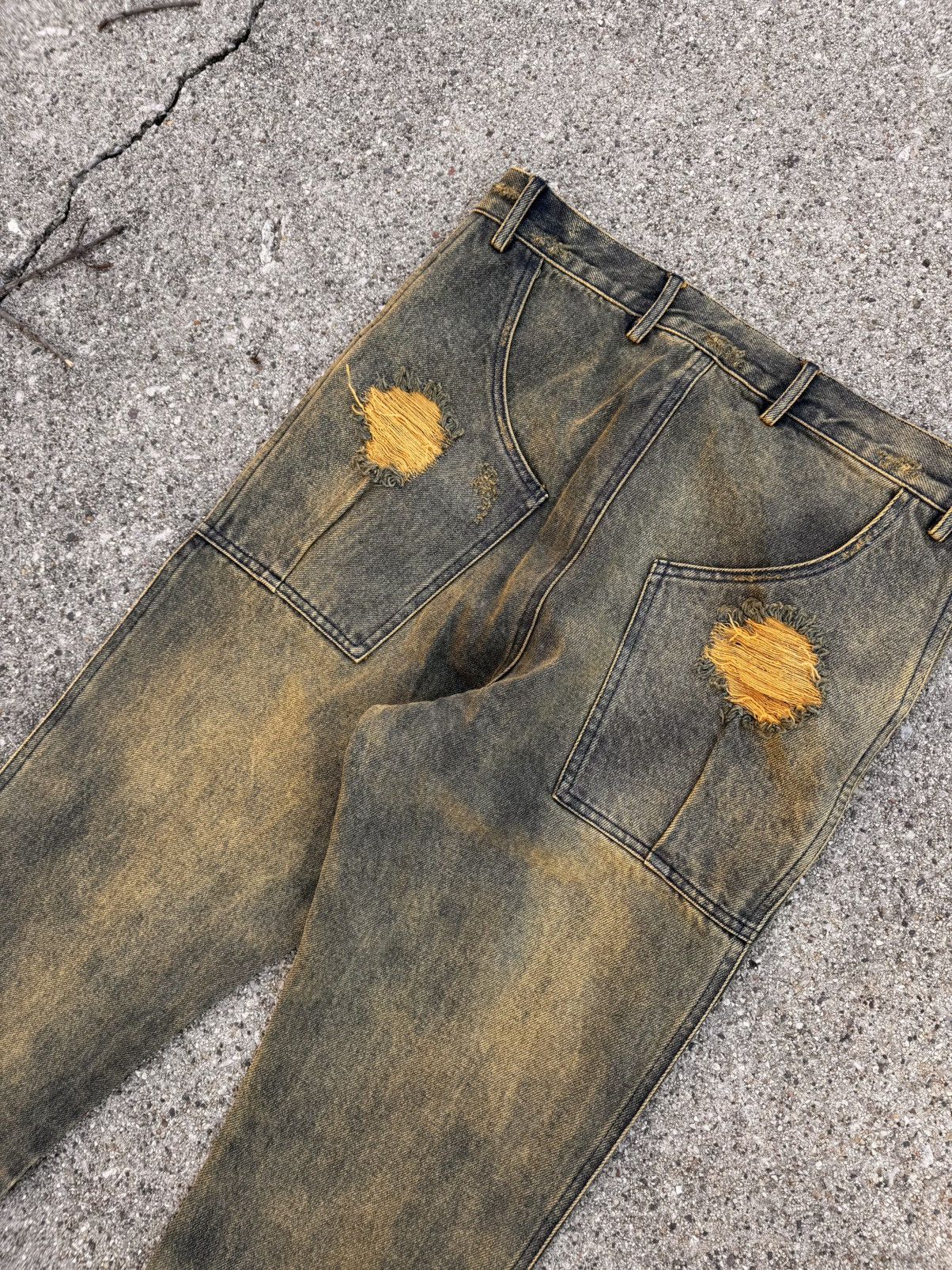 If Six Was Nine × Japanese Brand × Le Grande Bleu (L.G.B.) Mud Wash Denim Cut rare Size US 30 / EU 46 - 5 Thumbnail