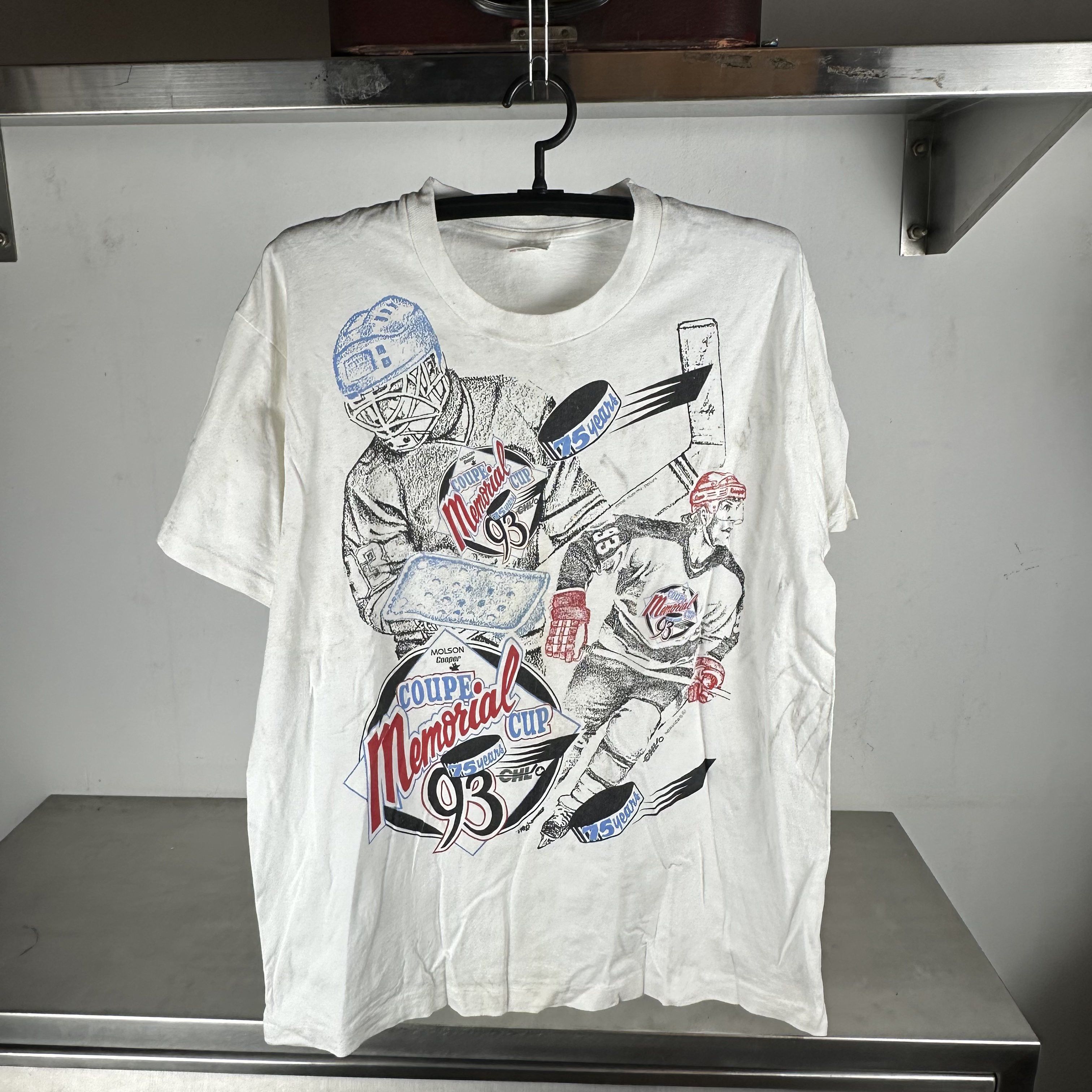 Vintage ​Vintage 1993 Coupe Memorial Cup CHL Hockey T-Shirt Size US XL / EU 56 / 4 - 1 Thumbnail