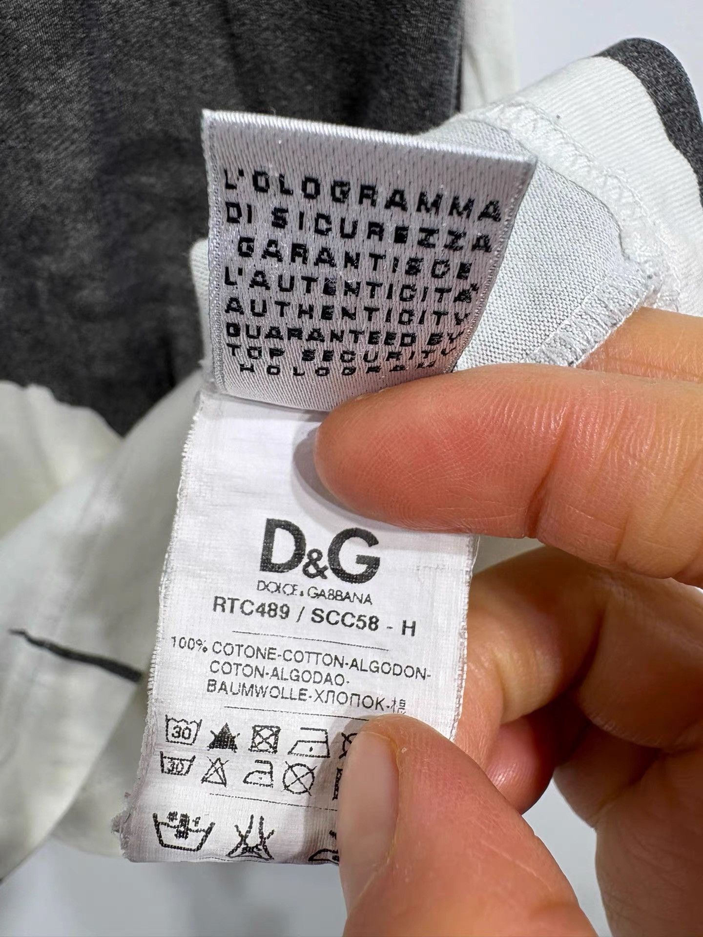 Dolce & Gabbana Dolce&Gabbana Men's Grey Printed Pattern T-shirt K29 Size US L / EU 52-54 / 3 - 4 Thumbnail