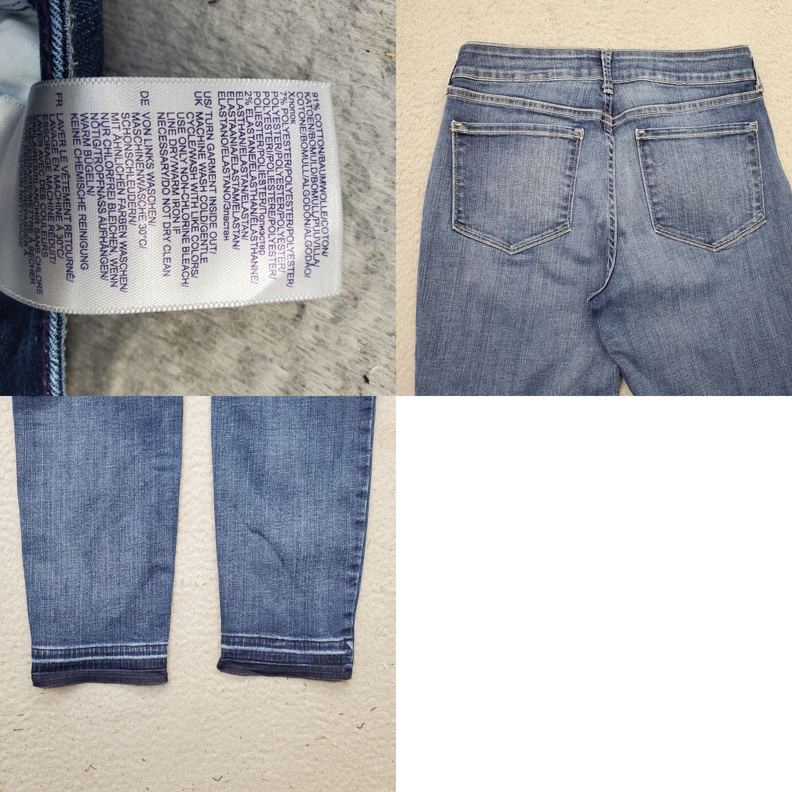 NYDJ NYDJ Womens 8 Blue Denim Straight Leg Jeans 5-Pocket Pockets Inseam 26.5" Regular Fit Nydj Size 30" / US 8 / IT 44 - 8 Thumbnail
