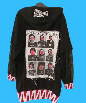 If Six Was Nine × Japanese Brand × Le Grande Bleu (L.G.B.) Funny Guerrilla PlayXC Zipper Hoodie Size M / US 6-8 / IT 42-44 - 2 Thumbnail