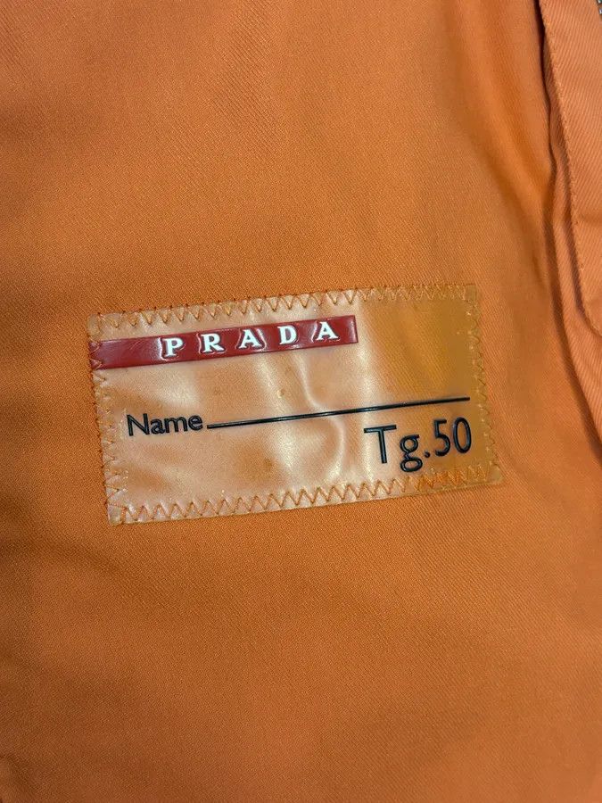 Prada SS2002 Prada Orange Nylon Biker Jacket Size US M / EU 48-50 / 2 - 11 Thumbnail
