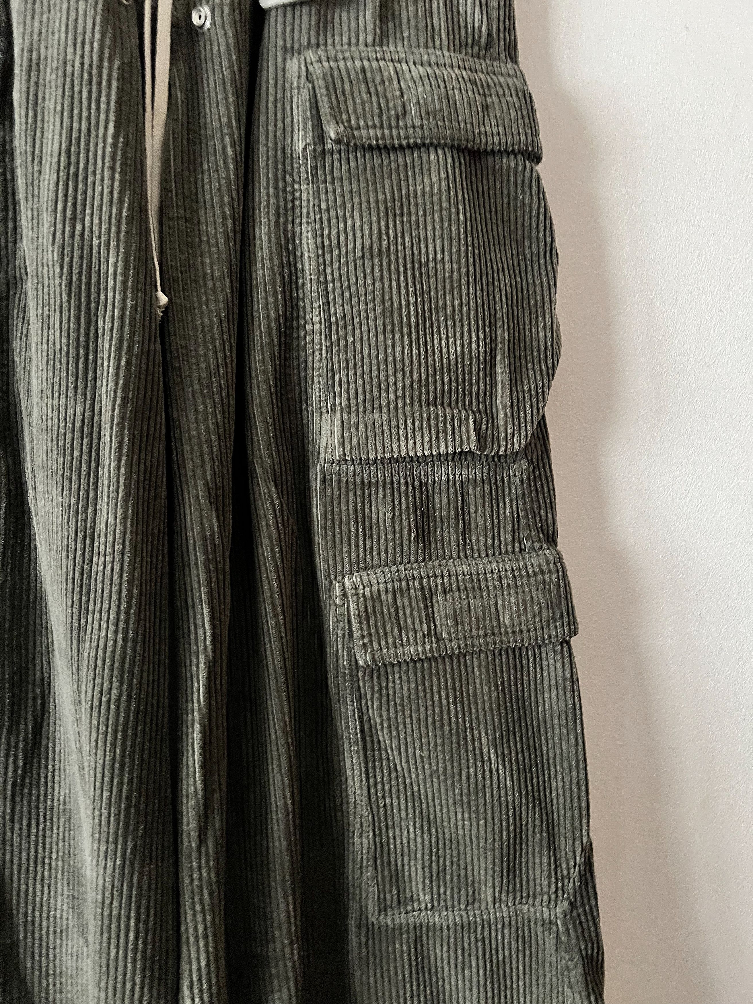 Rick Owens Drkshdw BNWT Double Jumbo Cargo Belas Corduroy Size US 30 / EU 46 - 8 Thumbnail