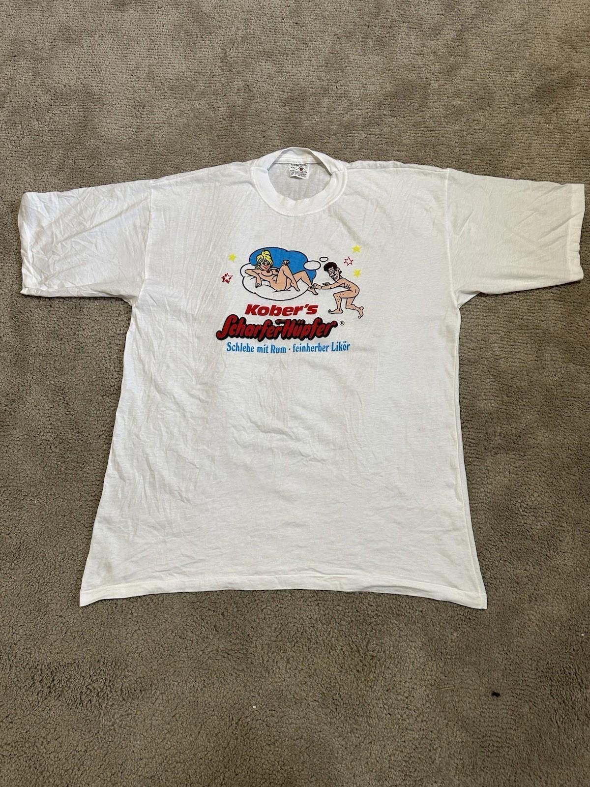 Vintage Kober’s : Scharfer Hupfer Beer Rum Promo Tees XXL