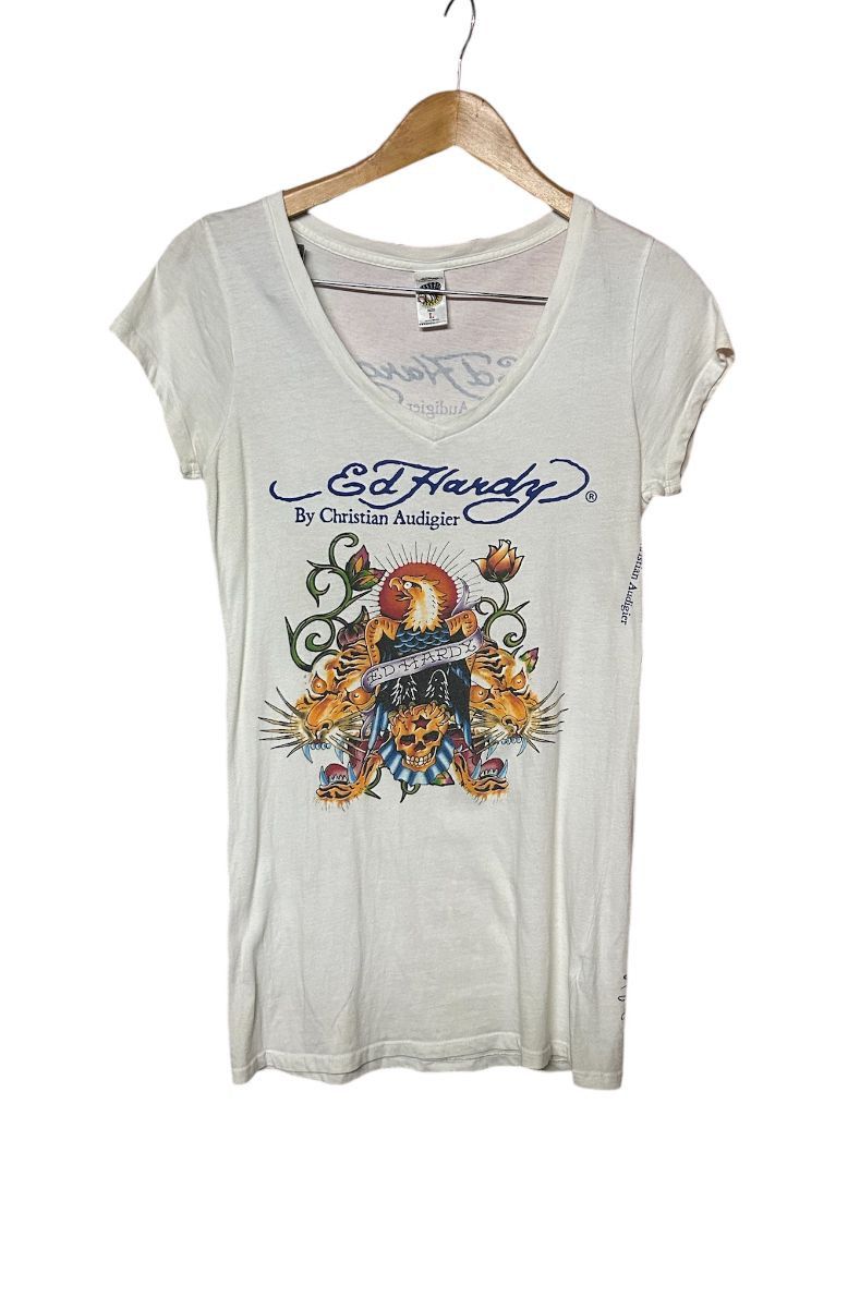 Christian Audigier × Ed Hardy × Vintage Vintage Ed Hardy women tshirt Size L / US 10 / IT 46 - 1 Thumbnail