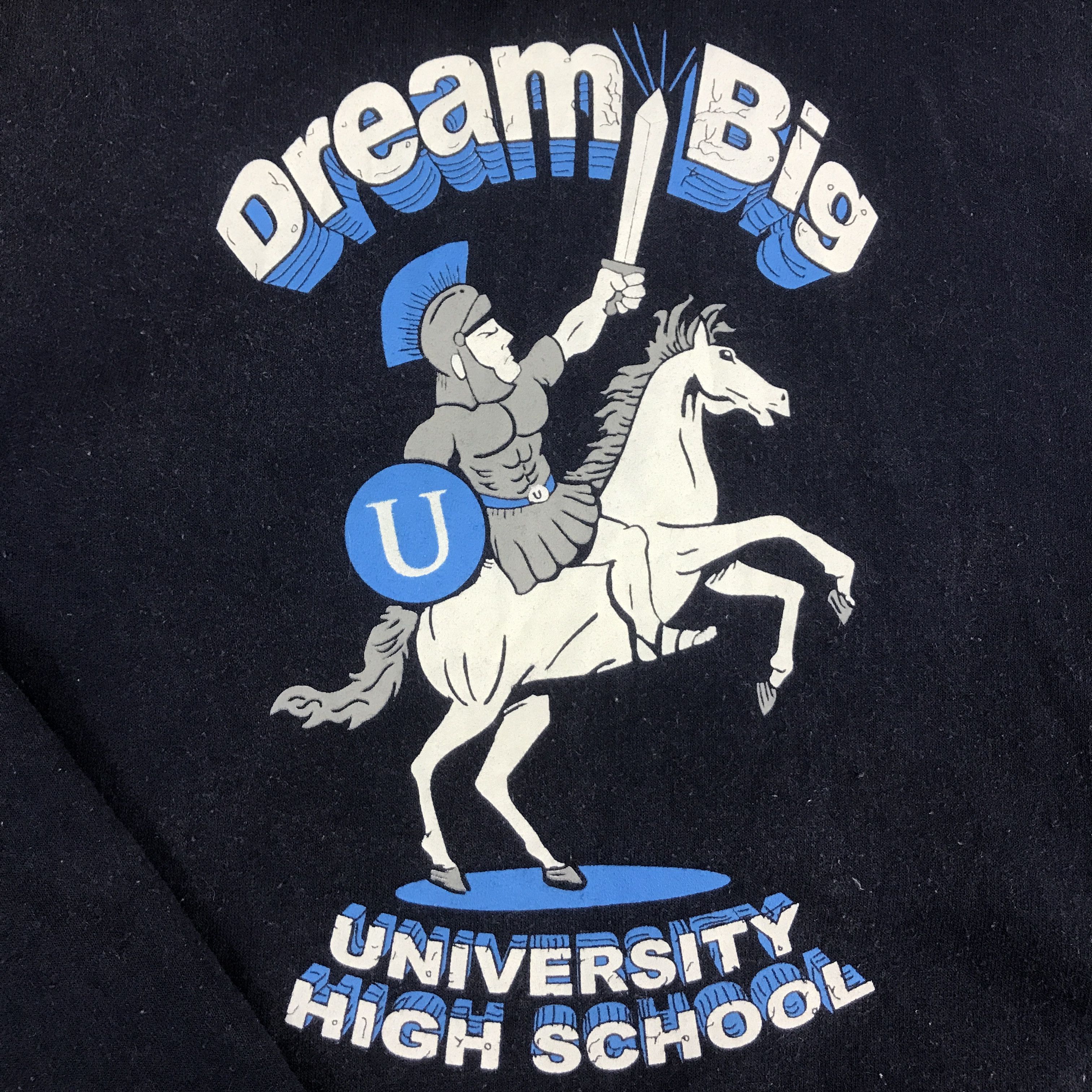 Vintage DREAM BIG UNIVERSITY HIGH SCHOOL FADED HOODIE K126B15 Size US L / EU 52-54 / 3 - 9 Thumbnail