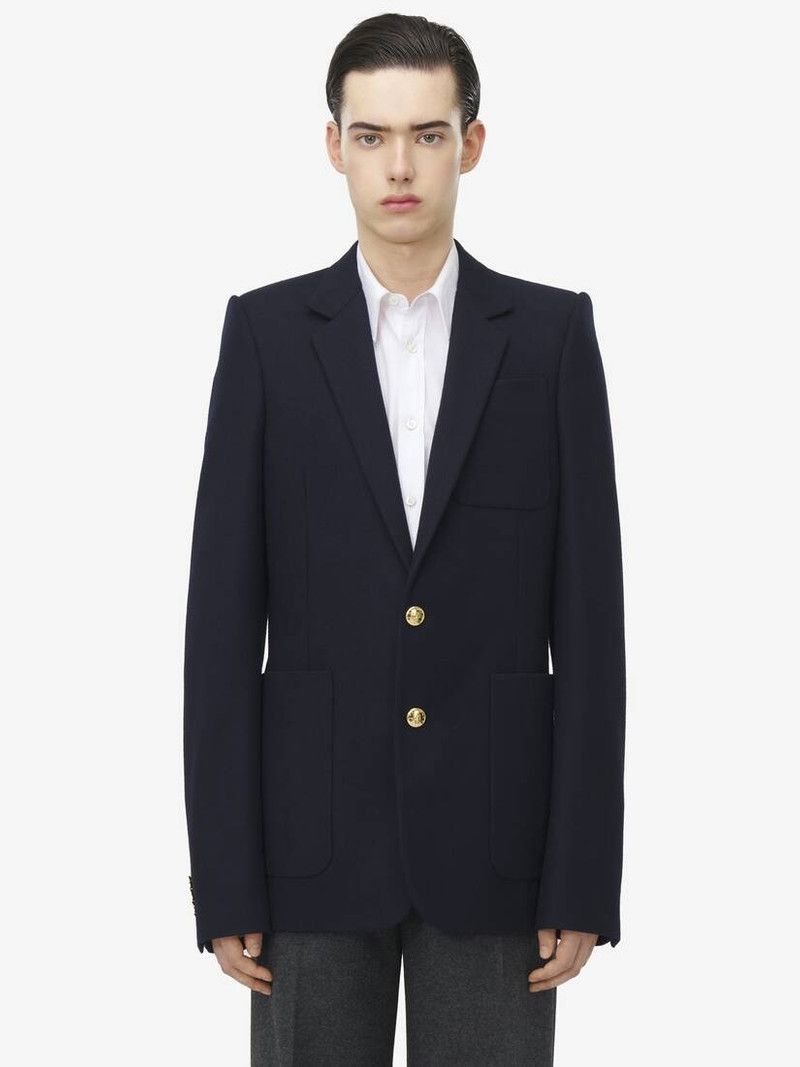 Alexander McQueen o1srvl11e0226 Single-Breasted Tailored Jacket In Black Size US XL / EU 56 / 4 - 2 Thumbnail