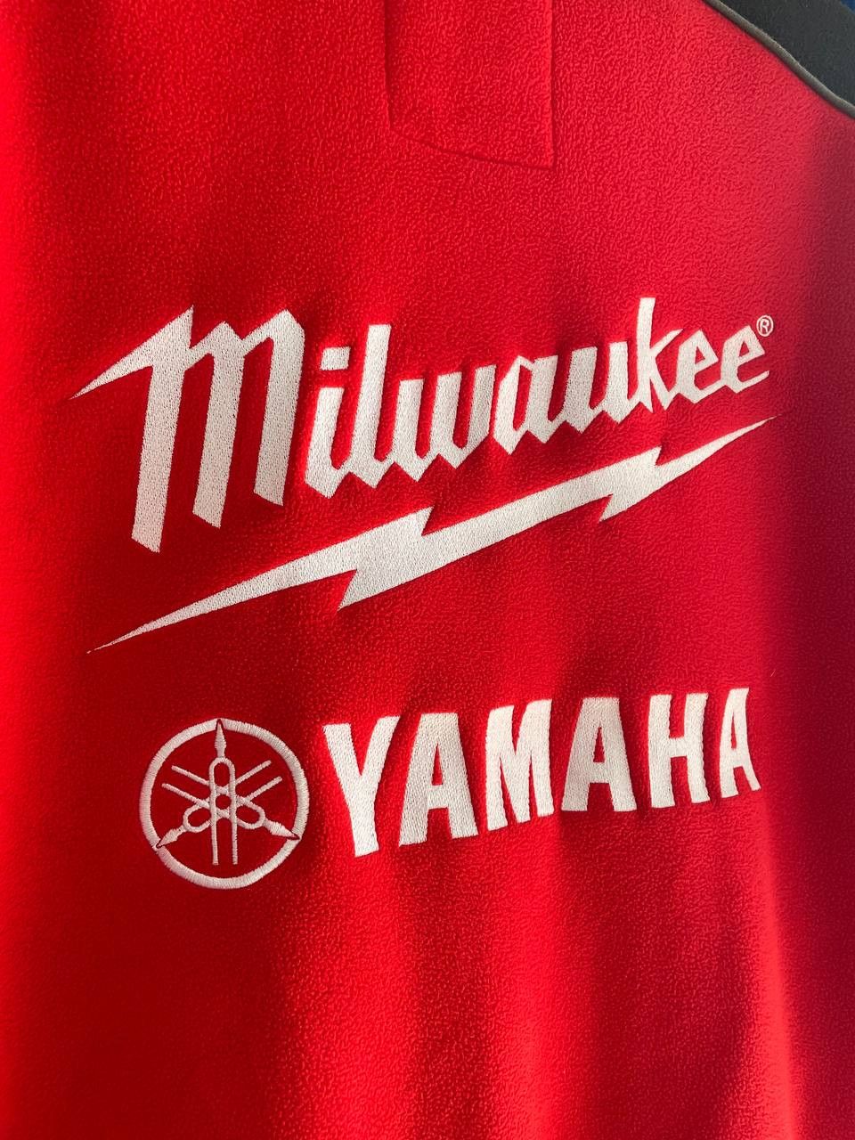 Yamaha Vintage Yamaha Milwaukee Moto Fleece Red Jacket Size US L / EU 52-54 / 3 - 4 Thumbnail