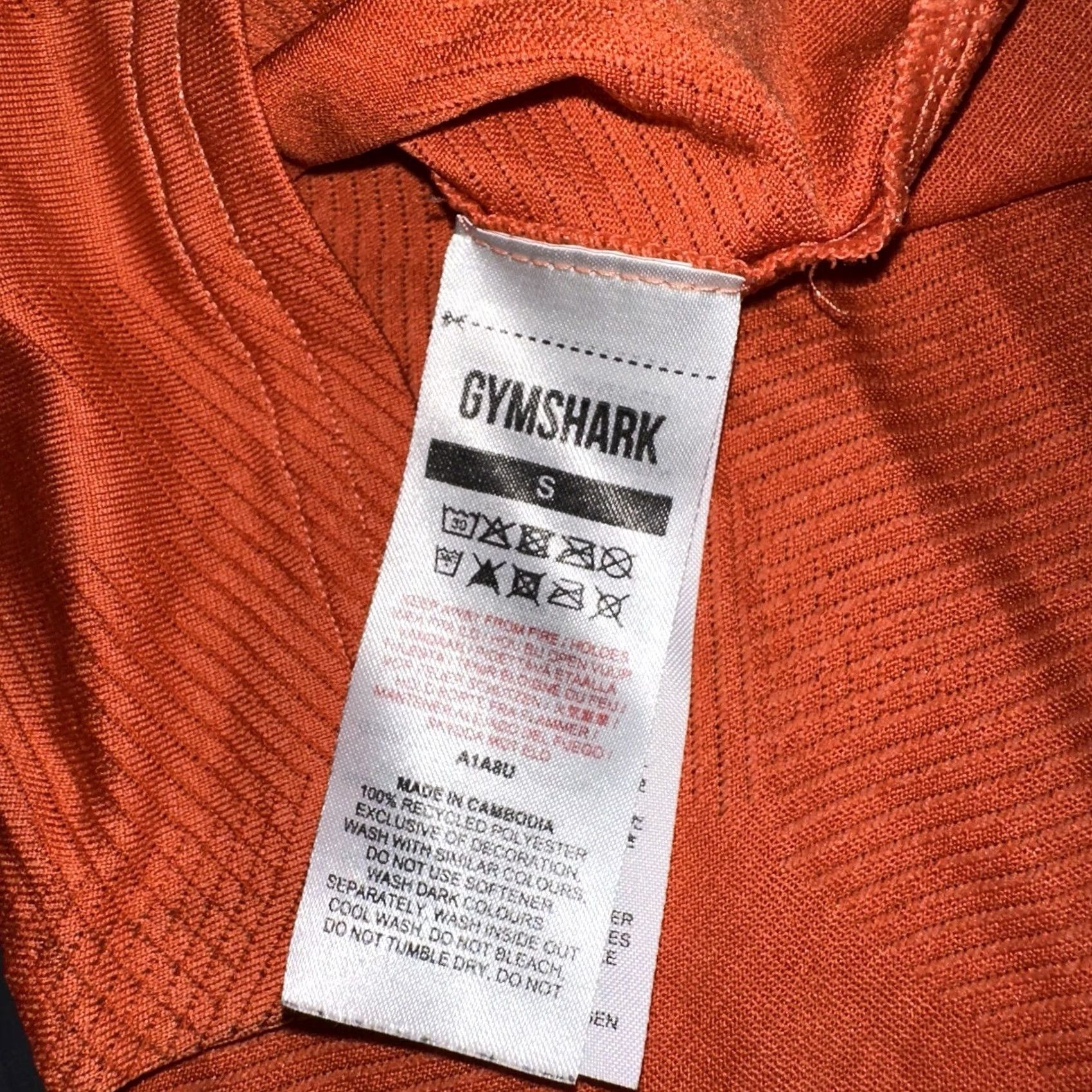 Gymshark Gymshark Apex Shirt Mens Small Orange Polyester Logo Athletic T-Shirt Gym & Training Activewear Short Sleeve Crew Neck Size US S / EU 44-46 / 1 - 6 Thumbnail