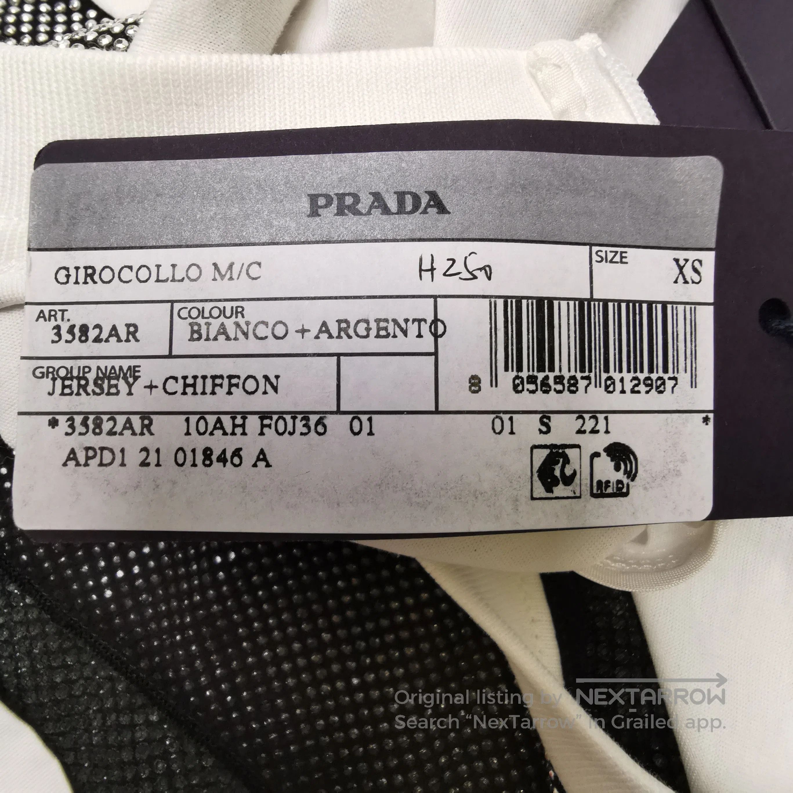 Prada Prada Cotton Silk Logo Short Sleeve T-Shirt . Size US XS / EU 42 / 0 - 9 Thumbnail