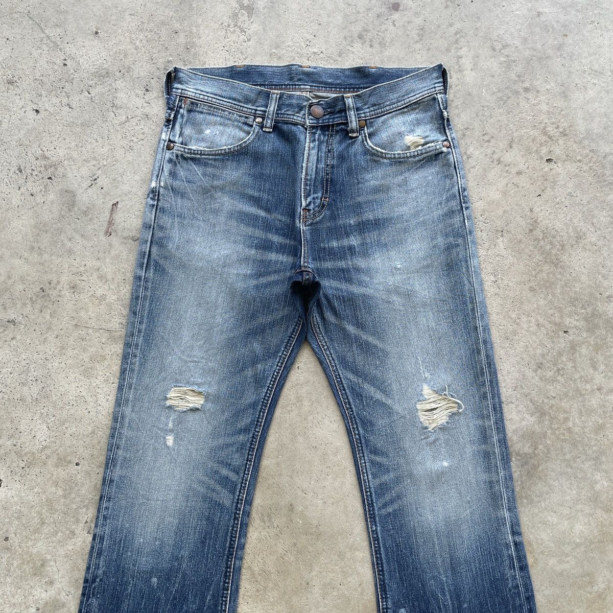 Vintage Vintage Wrangler BOOTCUT Distressed Faded FLARE Jeans Pants Size US 31 - 3 Thumbnail
