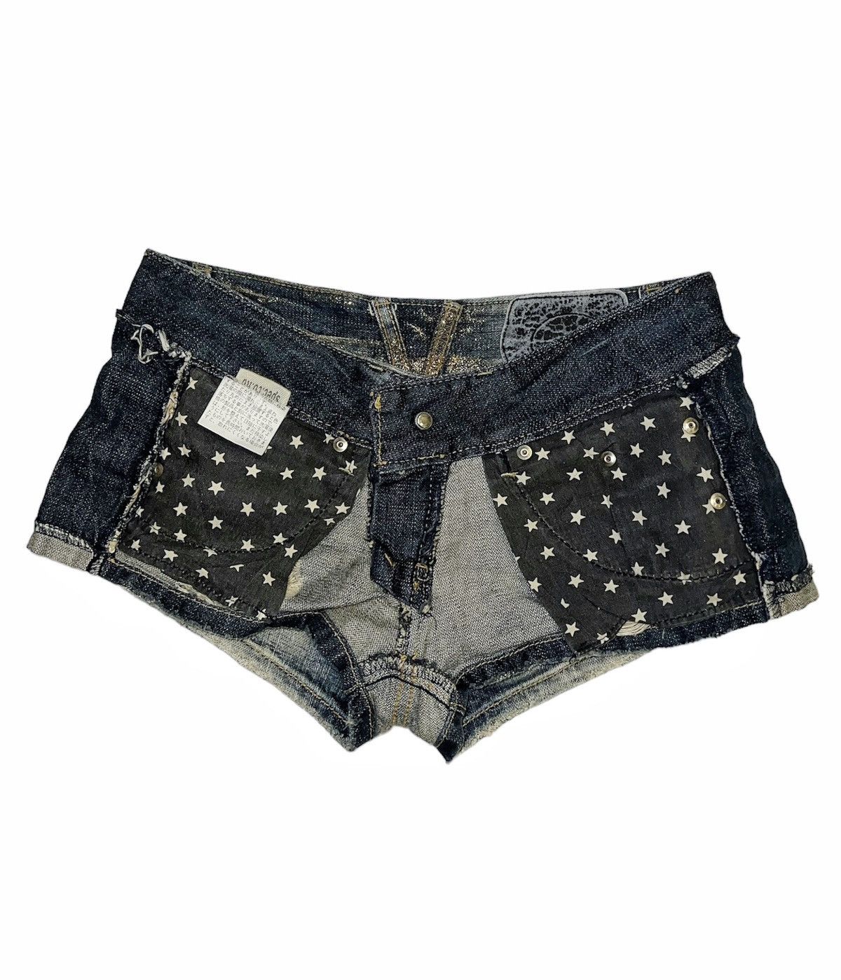 Japanese Brand D.i.a. Gyaru glitter denim shorts ☠️✨ Size 26" / US 2 / IT 38 - 4 Thumbnail