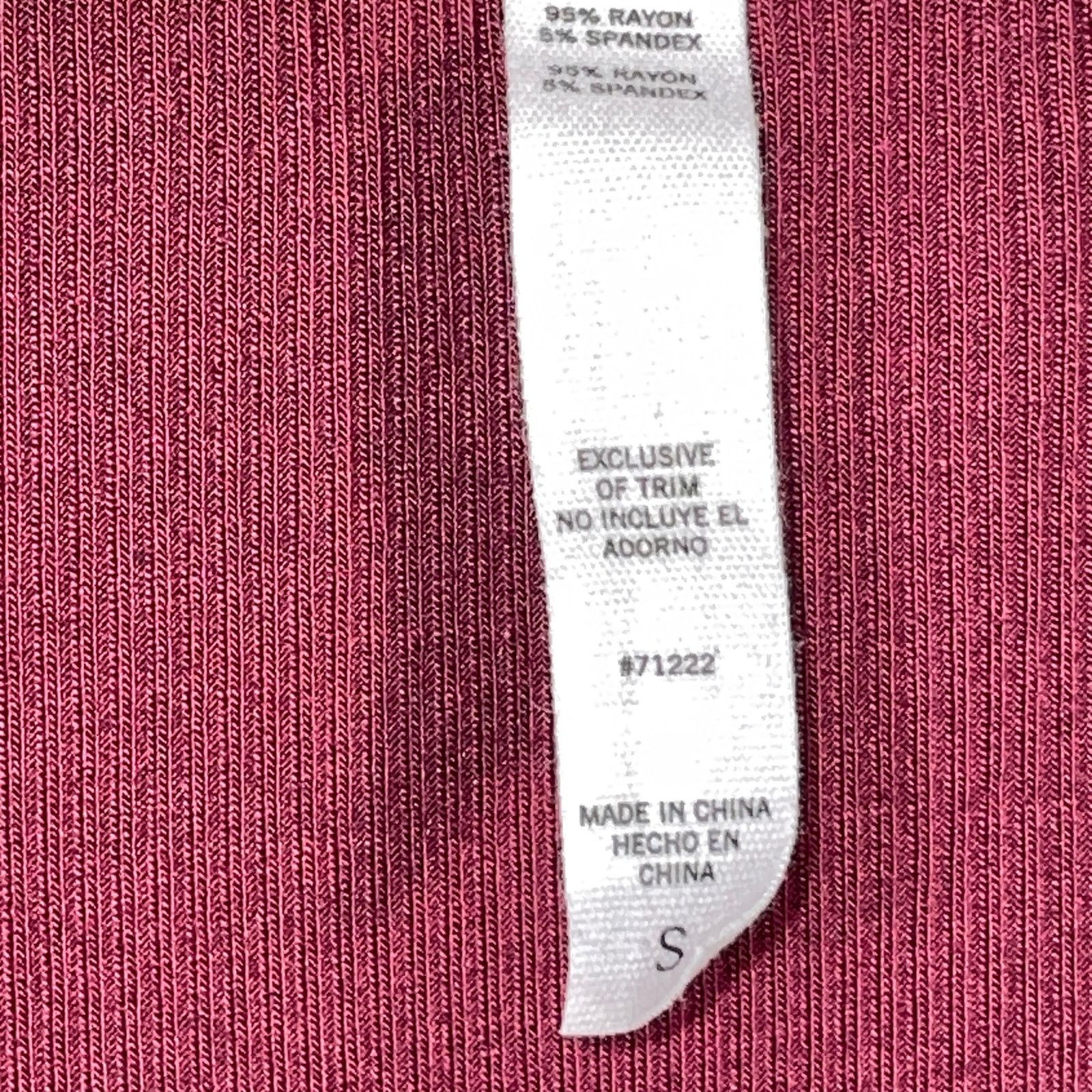 Steve Madden Steve Madden Women's Ribbed Sleep Tee Zinfandel S Size 27" / US 4 / IT 40 - 4 Thumbnail